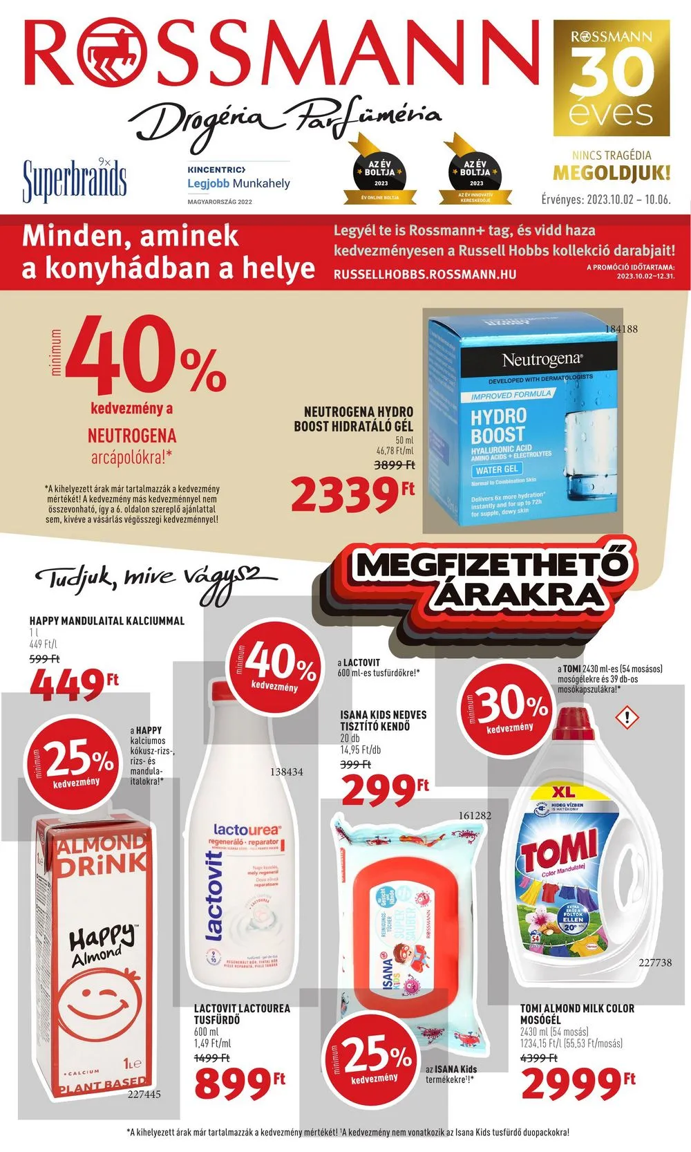 Rossmann akciós újság 10.02–10.06
