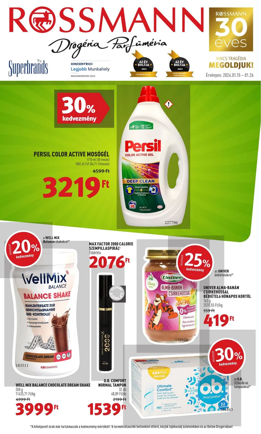 Rossmann akciós újság 01.15–01.26