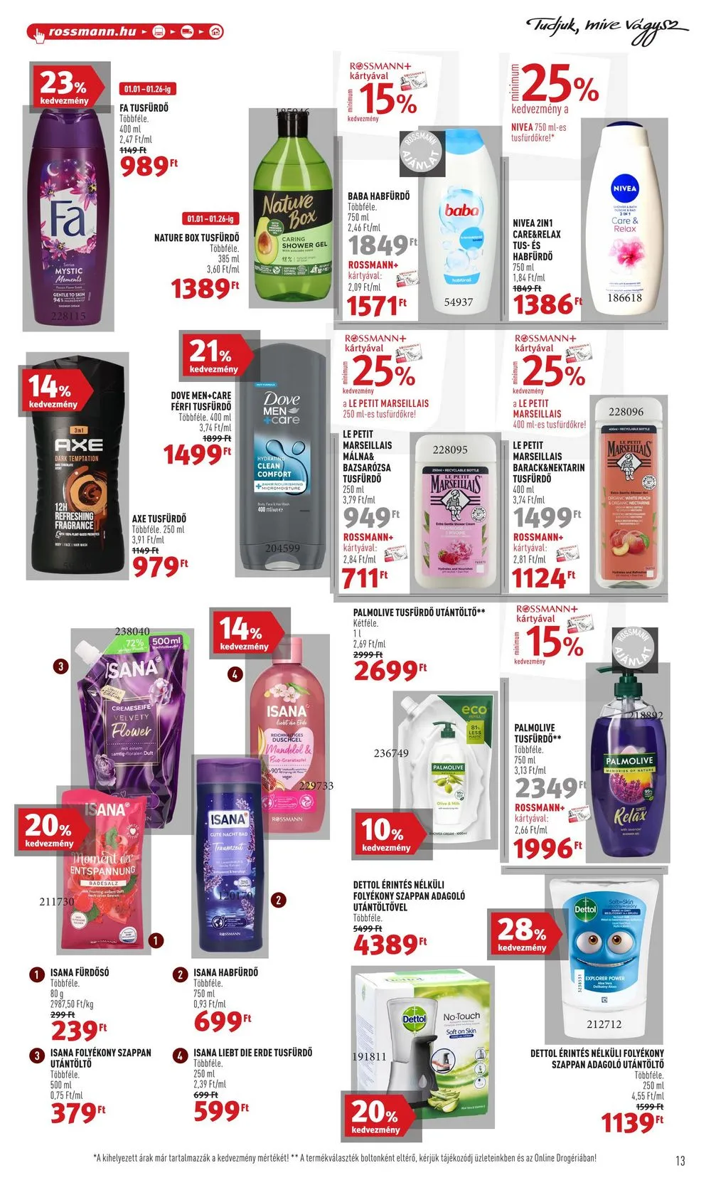 Rossmann akciós újság 01.15–01.26 – 13. oldal