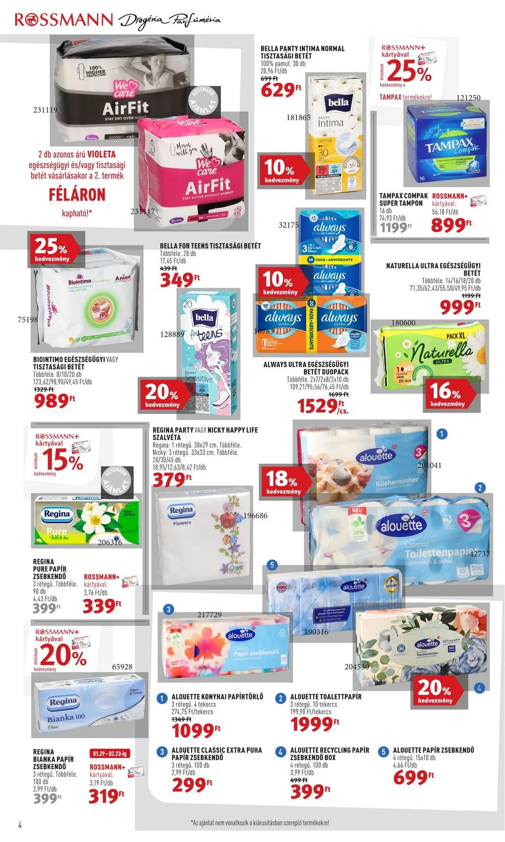 Rossmann akciós újság 01.29–02.09 – 4. oldal
