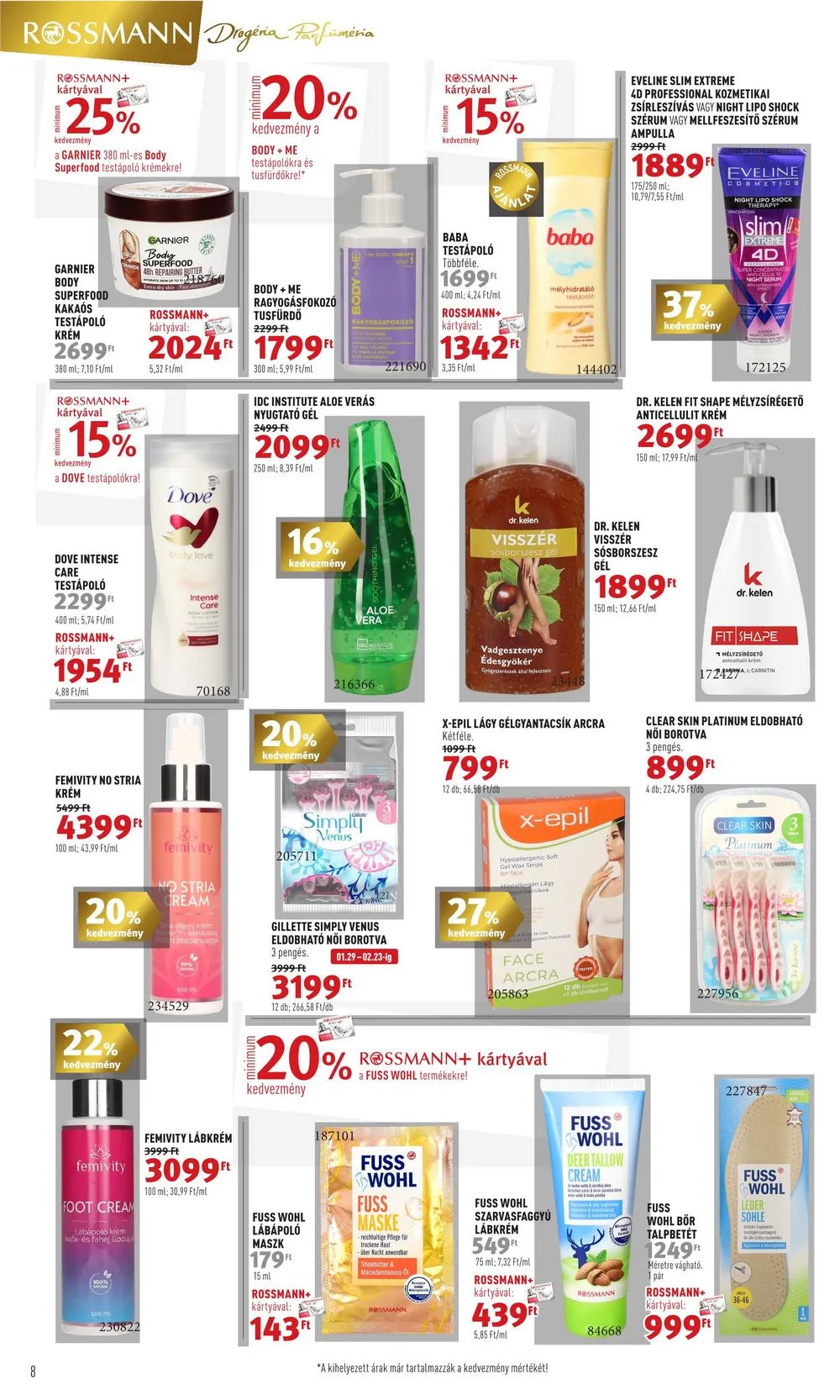 Rossmann akciós újság 02.12–02.23 – 8. oldal