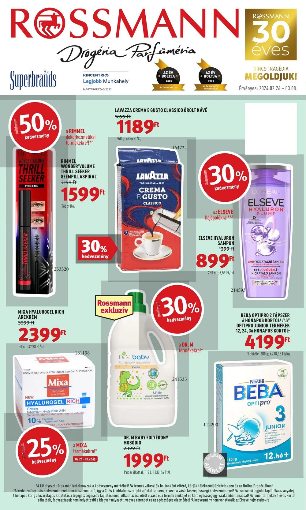 Rossmann akciós újság 02.26–03.08