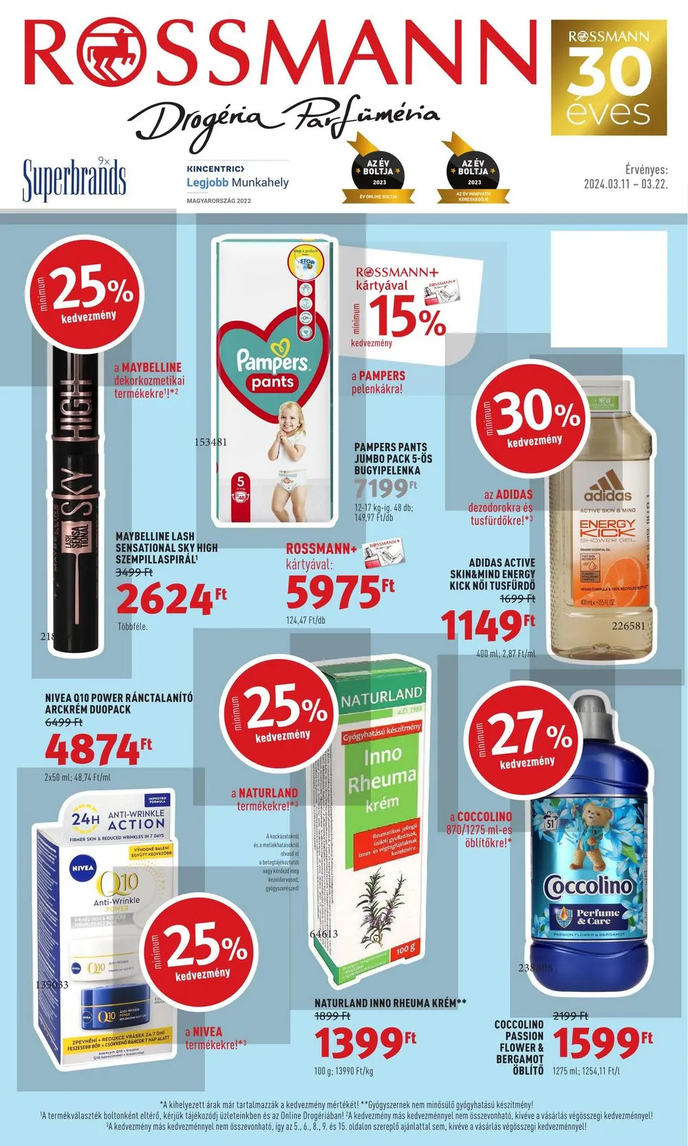Rossmann akciós újság 03.11–03.22