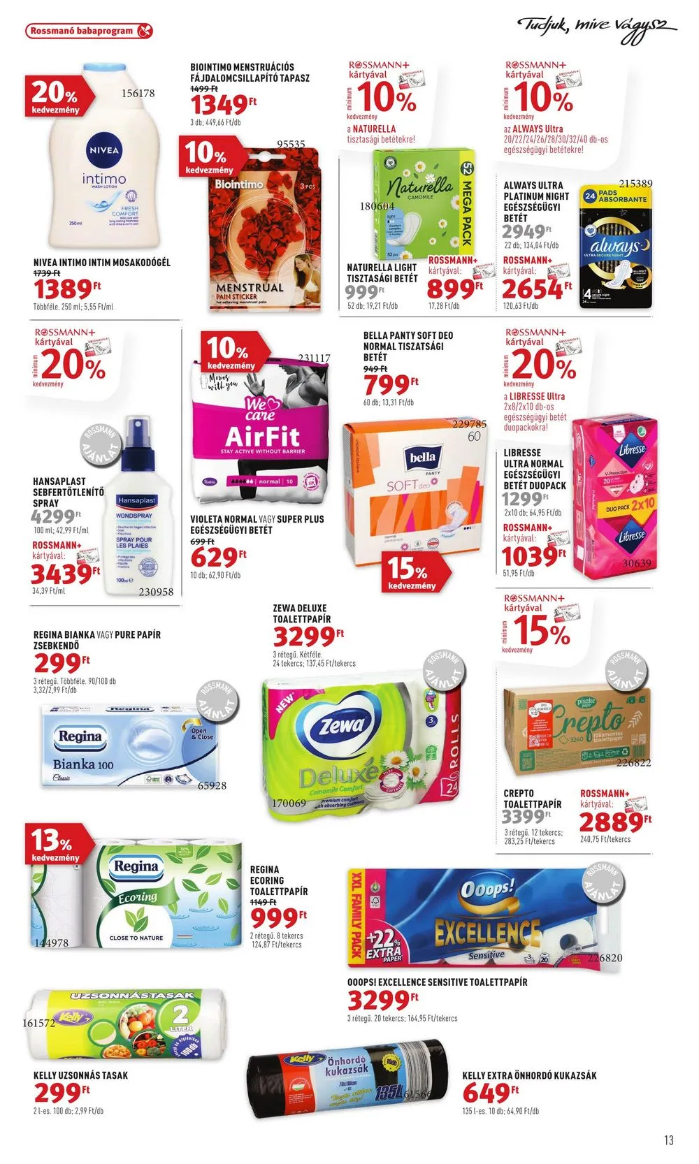 Rossmann akciós újság 04.22–05.03 – 13. oldal