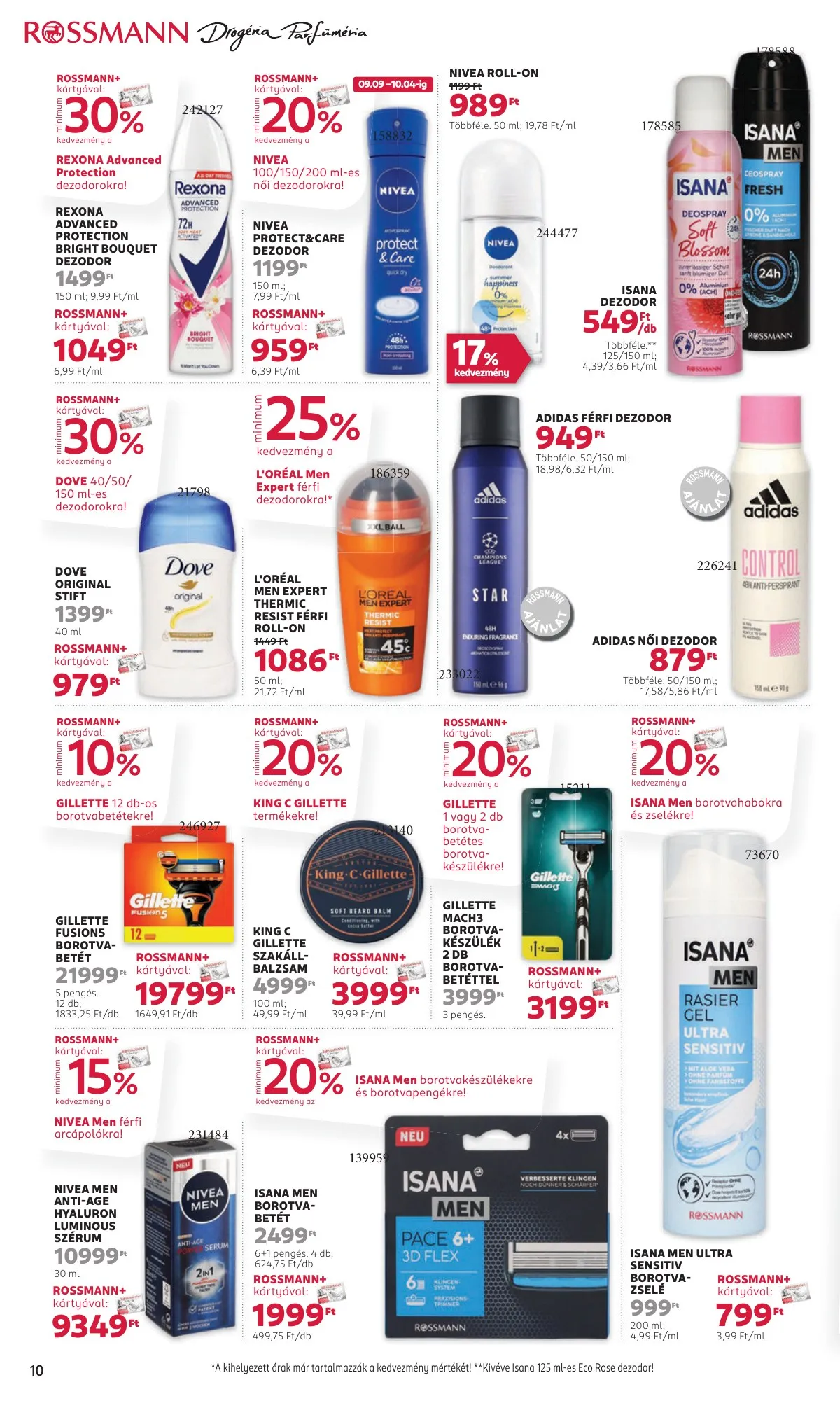 Rossmann akciós újság 09.09–09.20 – 10. oldal