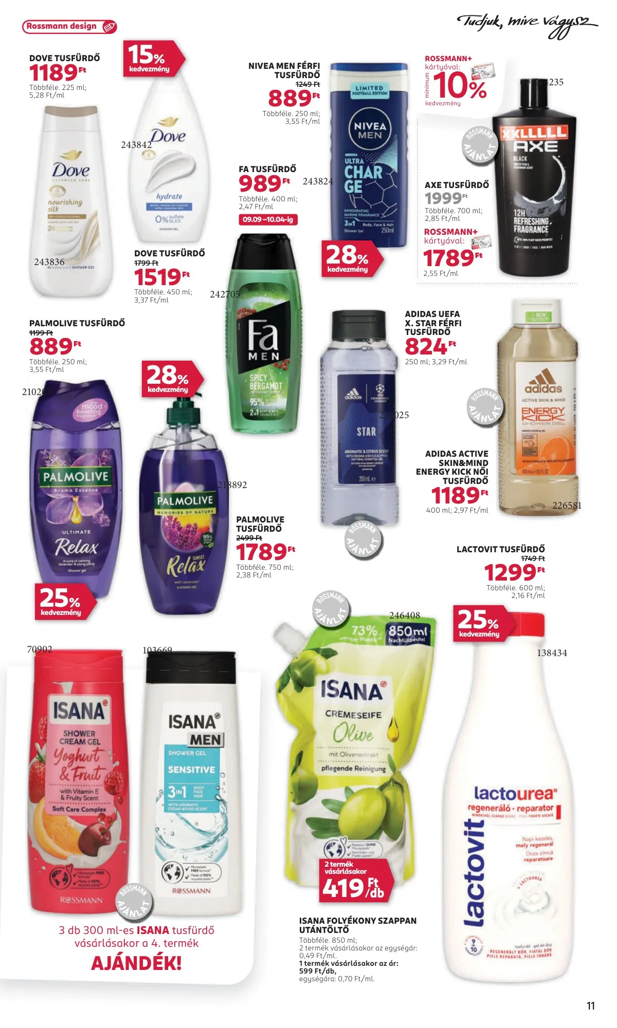 Rossmann akciós újság 09.09–09.20 – 11. oldal