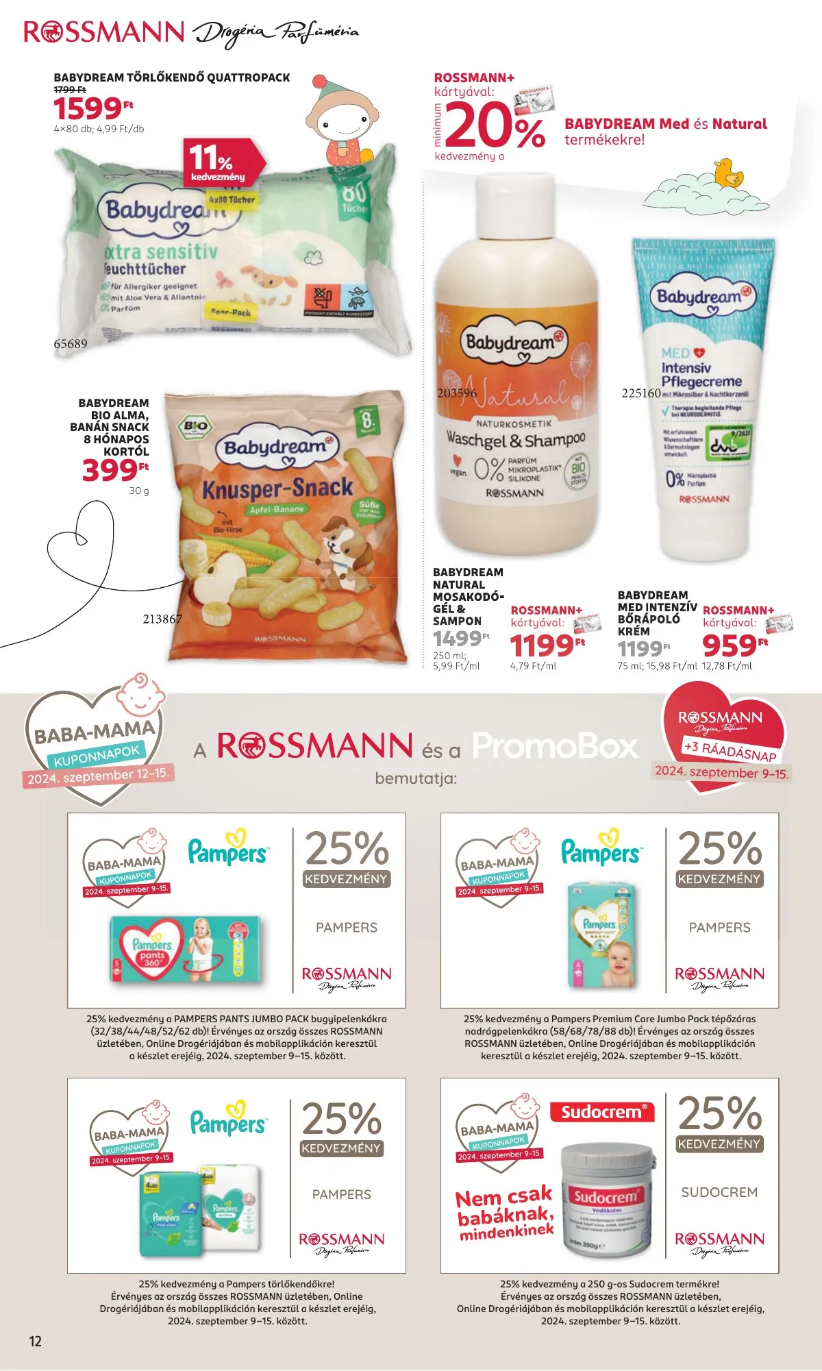 Rossmann akciós újság 09.09–09.20 – 12. oldal
