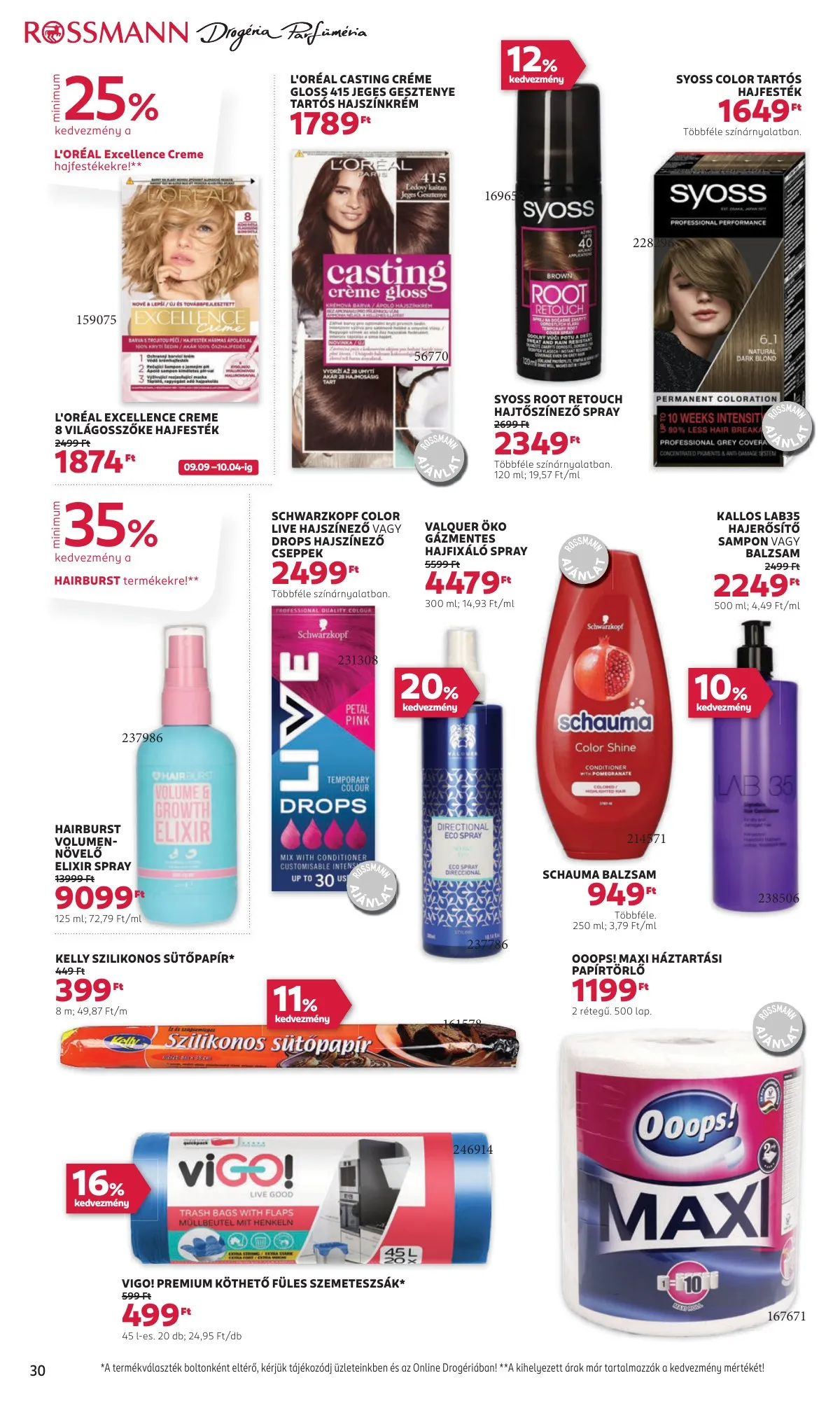 Rossmann akciós újság 09.09–09.20 – 32. oldal