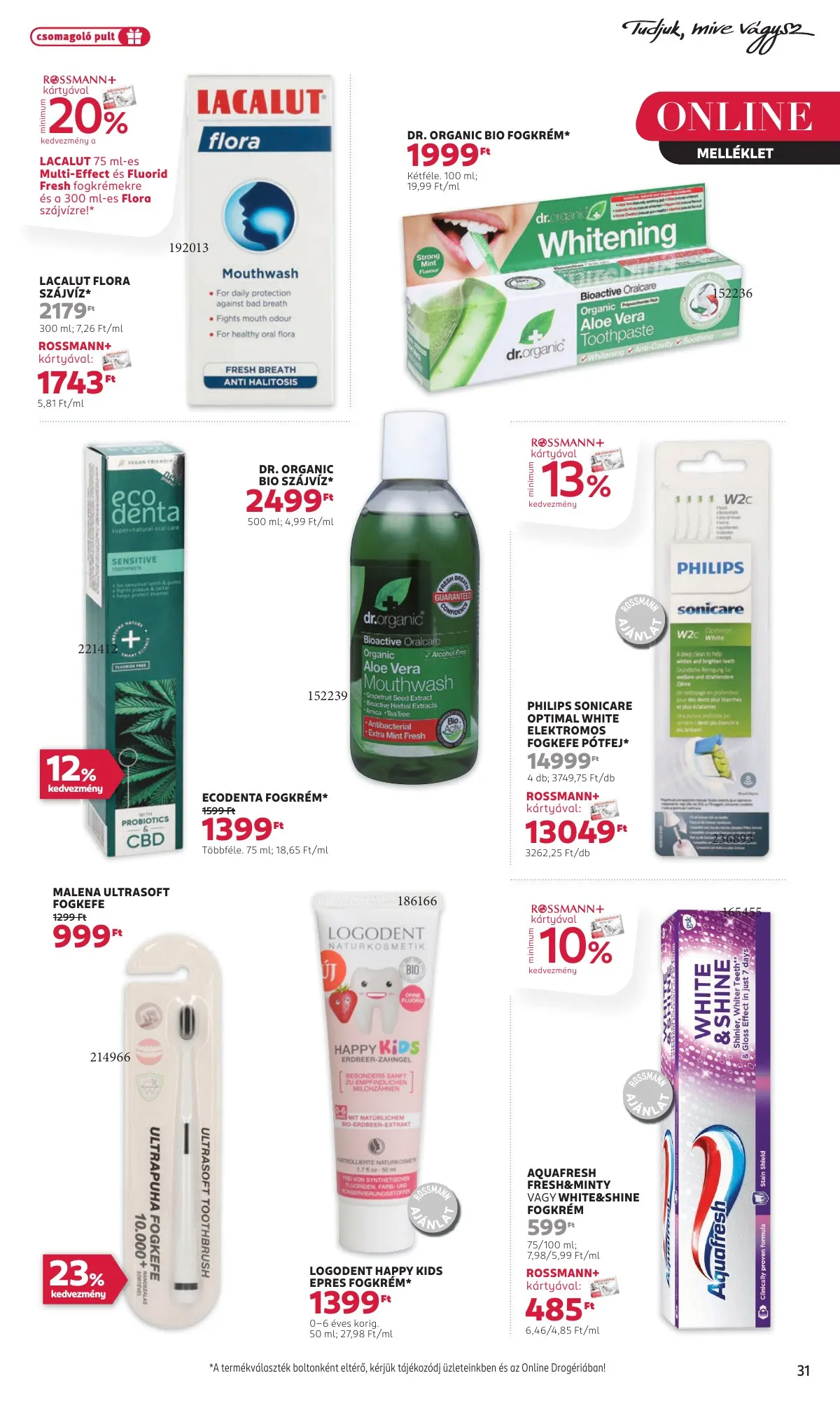 Rossmann akciós újság 09.09–09.20 – 33. oldal