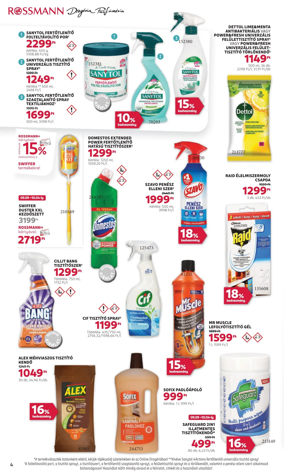 Rossmann akciós újság 09.09–09.20 – 4. oldal