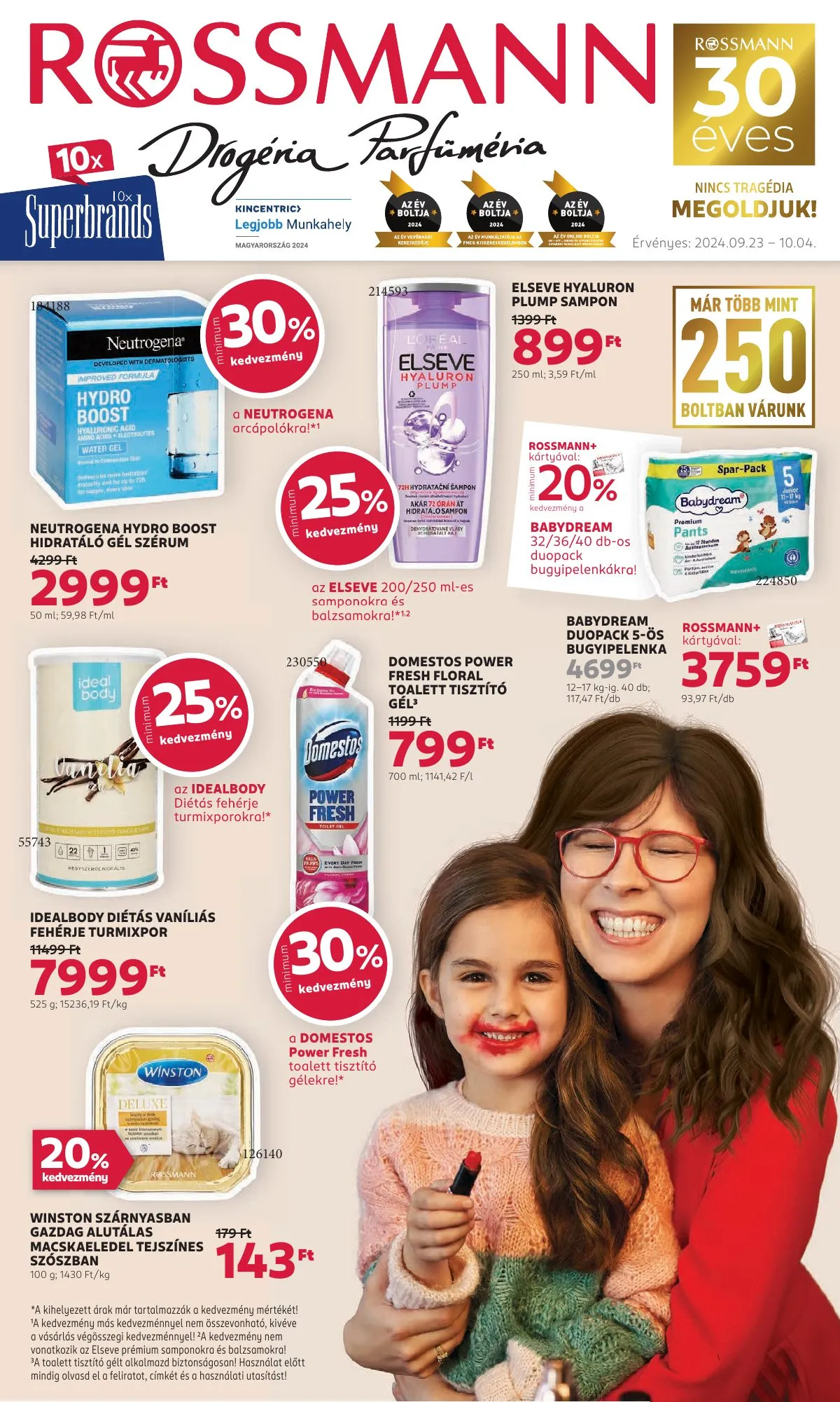 Rossmann akciós újság 09.23–10.04