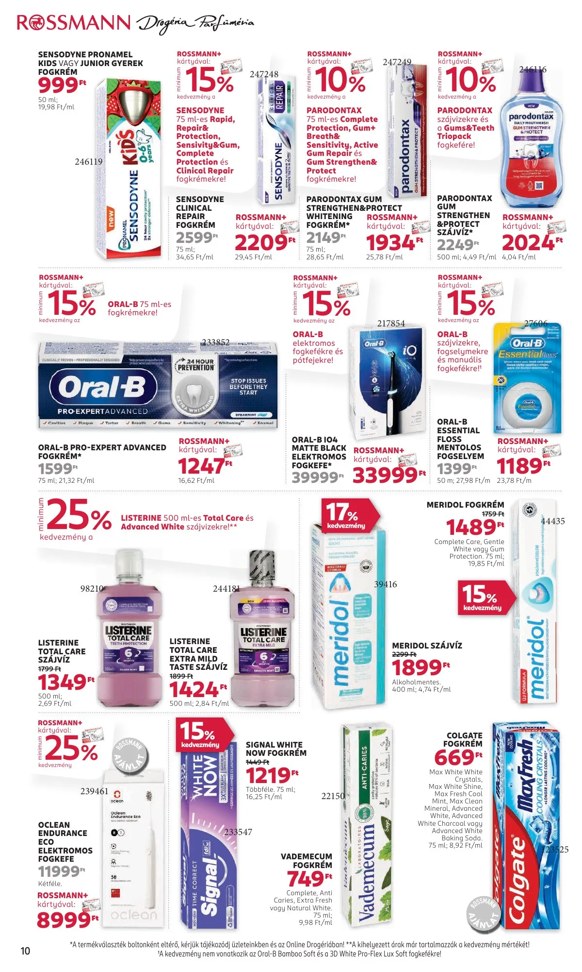 Rossmann akciós újság 09.23–10.04 – 10. oldal