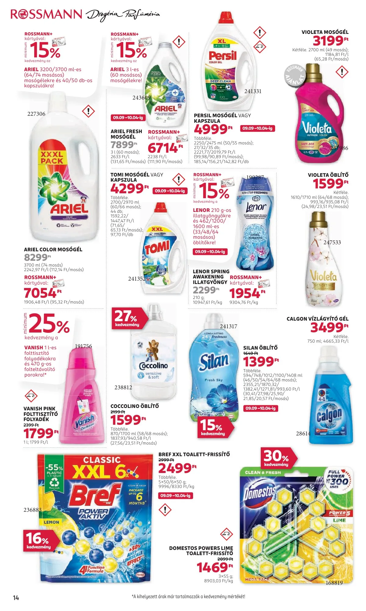Rossmann akciós újság 09.23–10.04 – 16. oldal