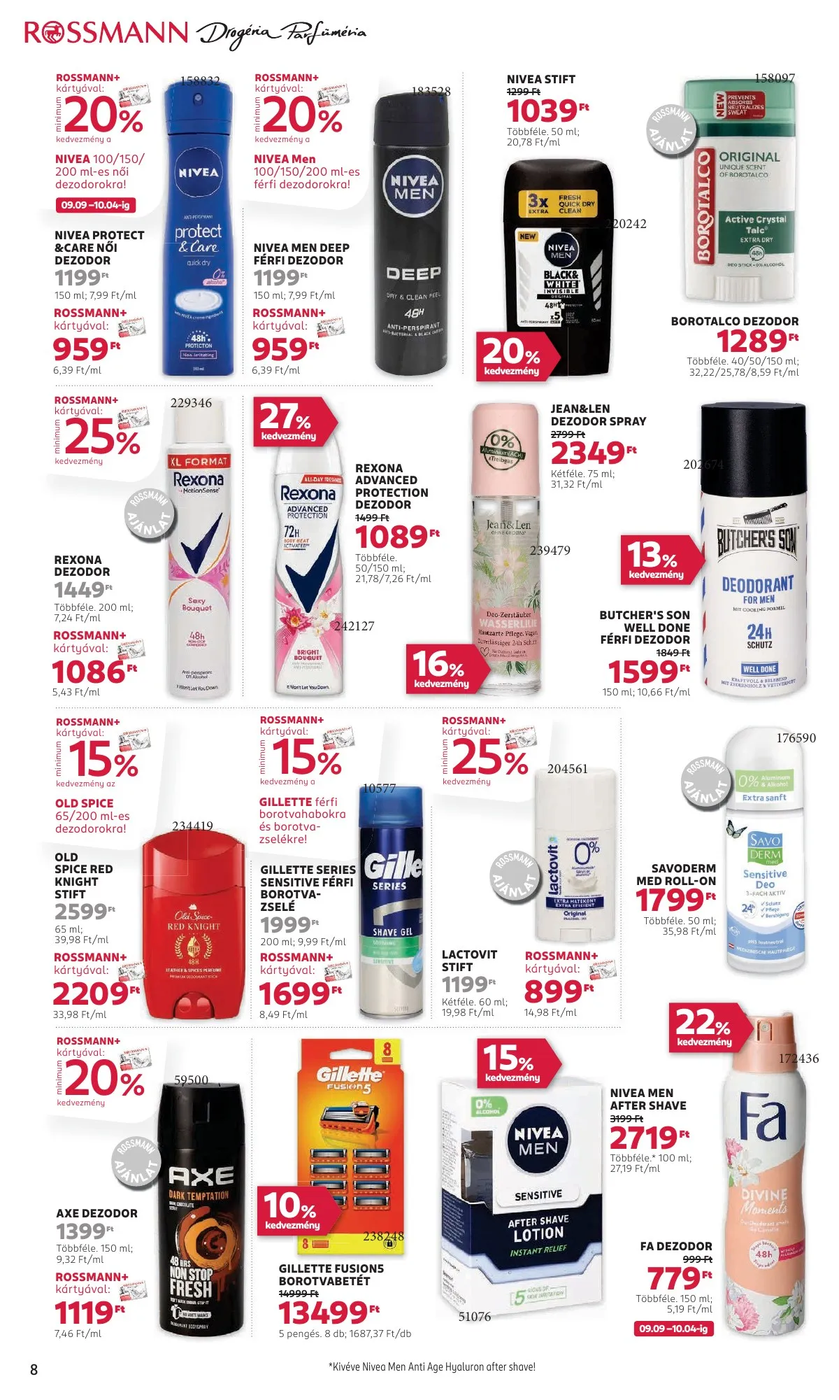 Rossmann akciós újság 09.23–10.04 – 8. oldal