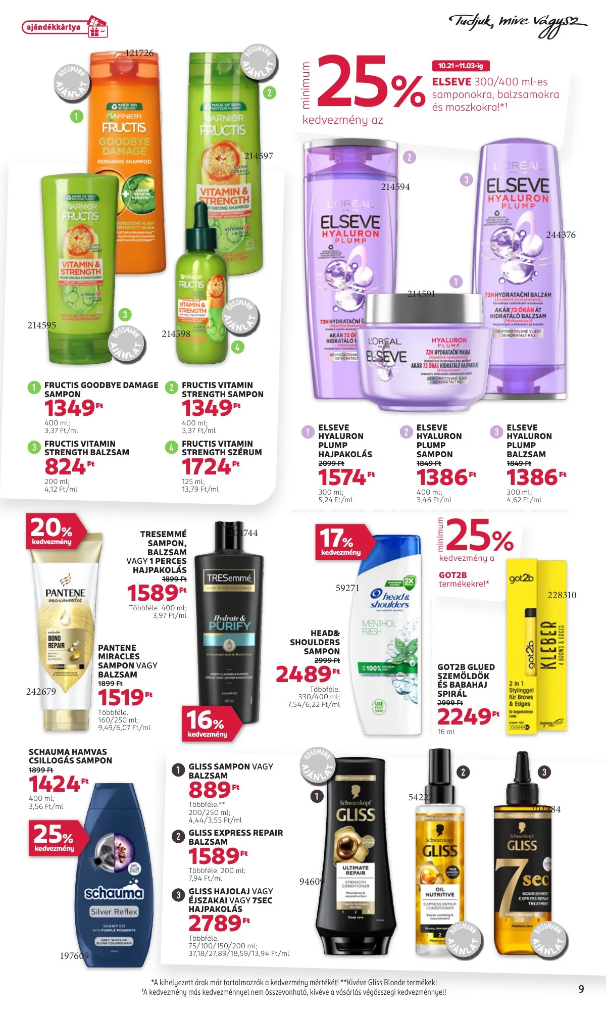 Rossmann akciós újság 10.21–11.01 – 9. oldal