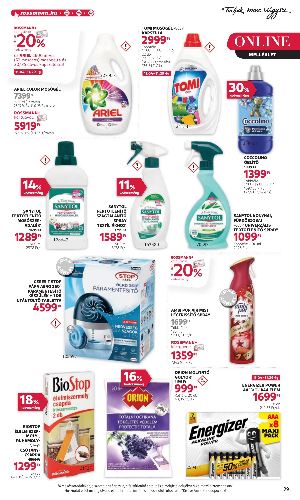 Rossmann akciós újság 11.04–11.15 – 31. oldal