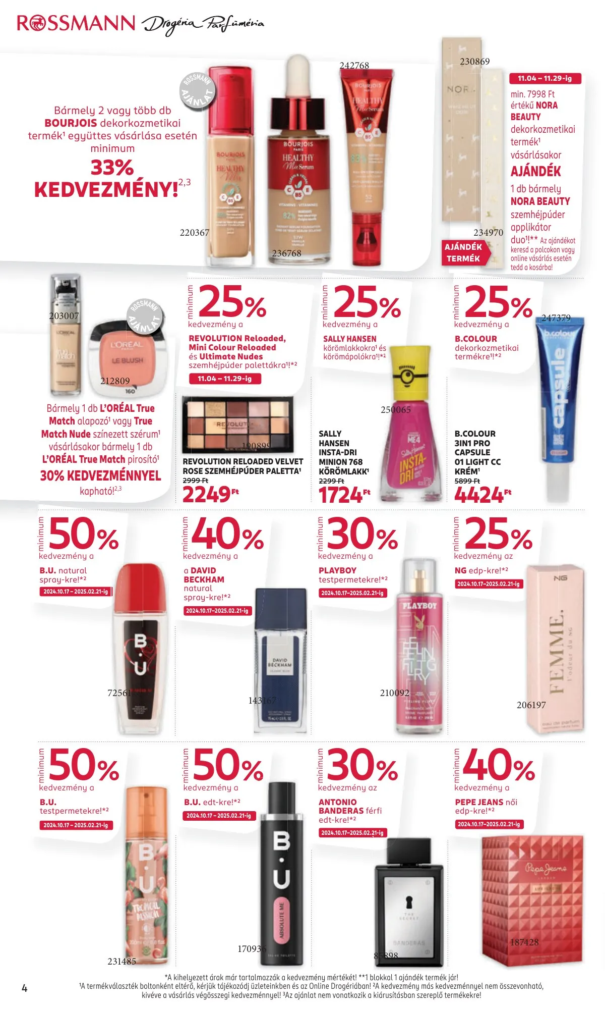Rossmann akciós újság 11.04–11.15 – 4. oldal