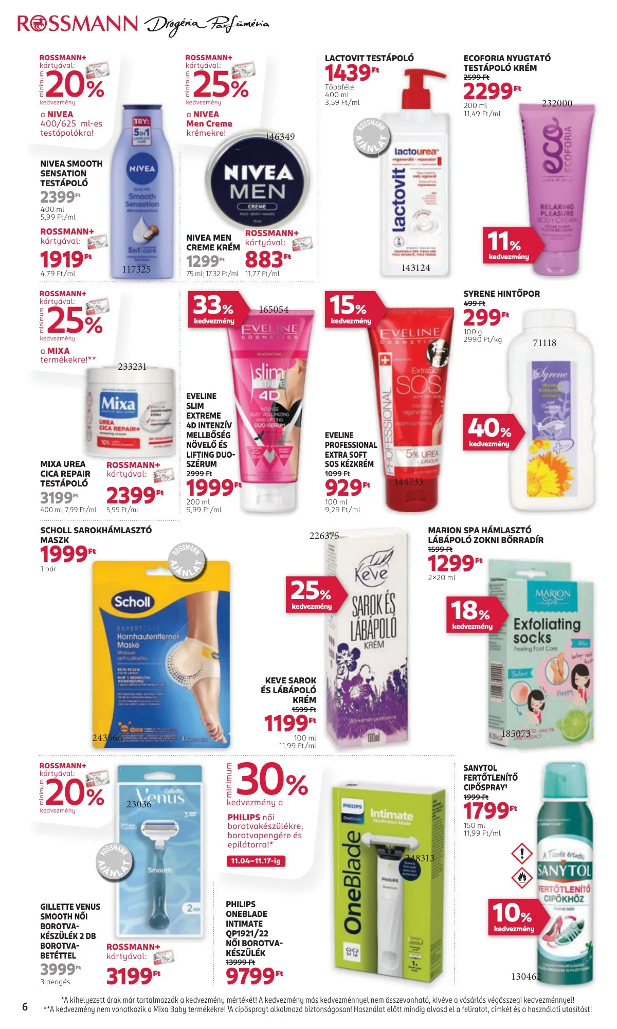 Rossmann akciós újság 11.04–11.15 – 6. oldal