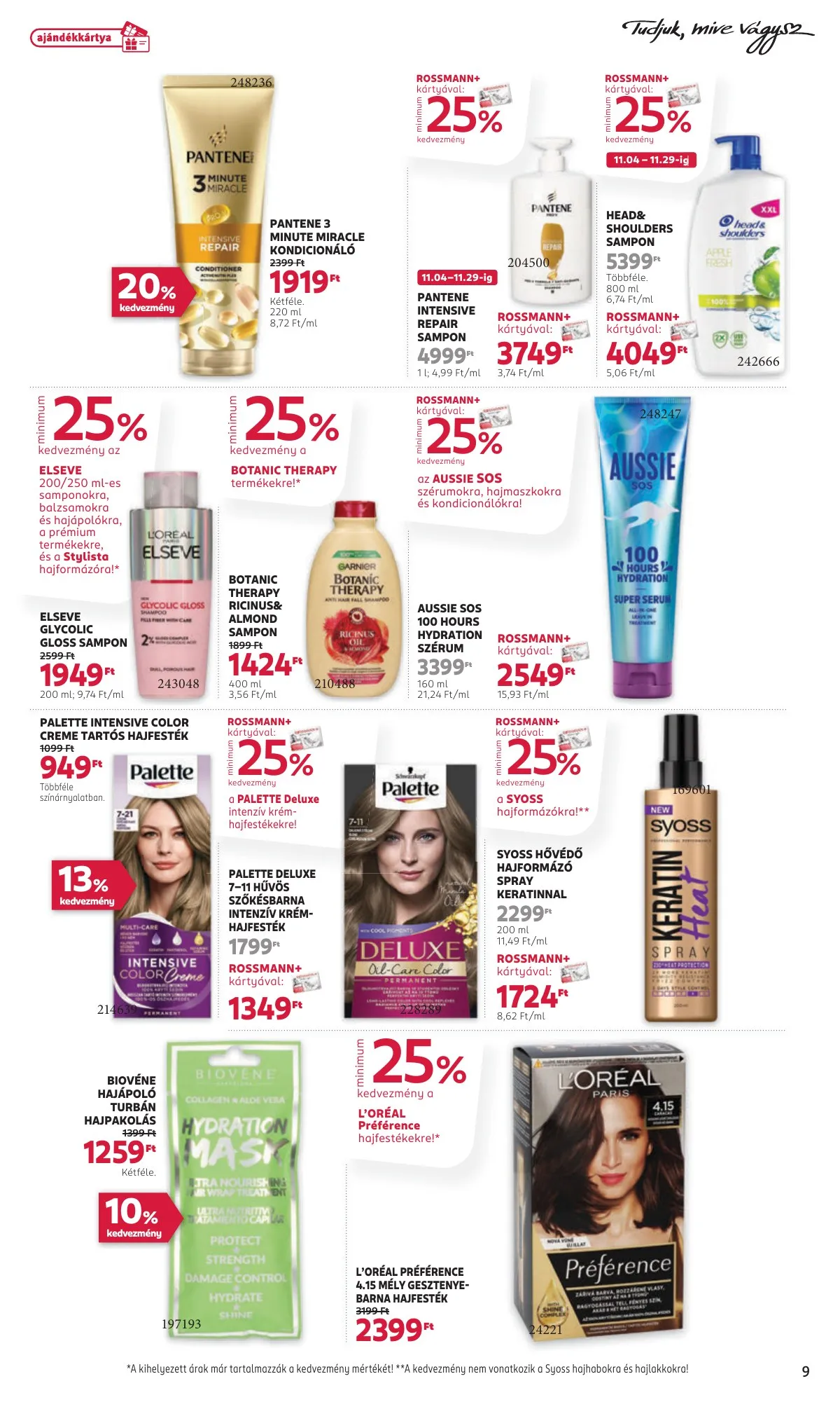 Rossmann akciós újság 11.04–11.15 – 9. oldal