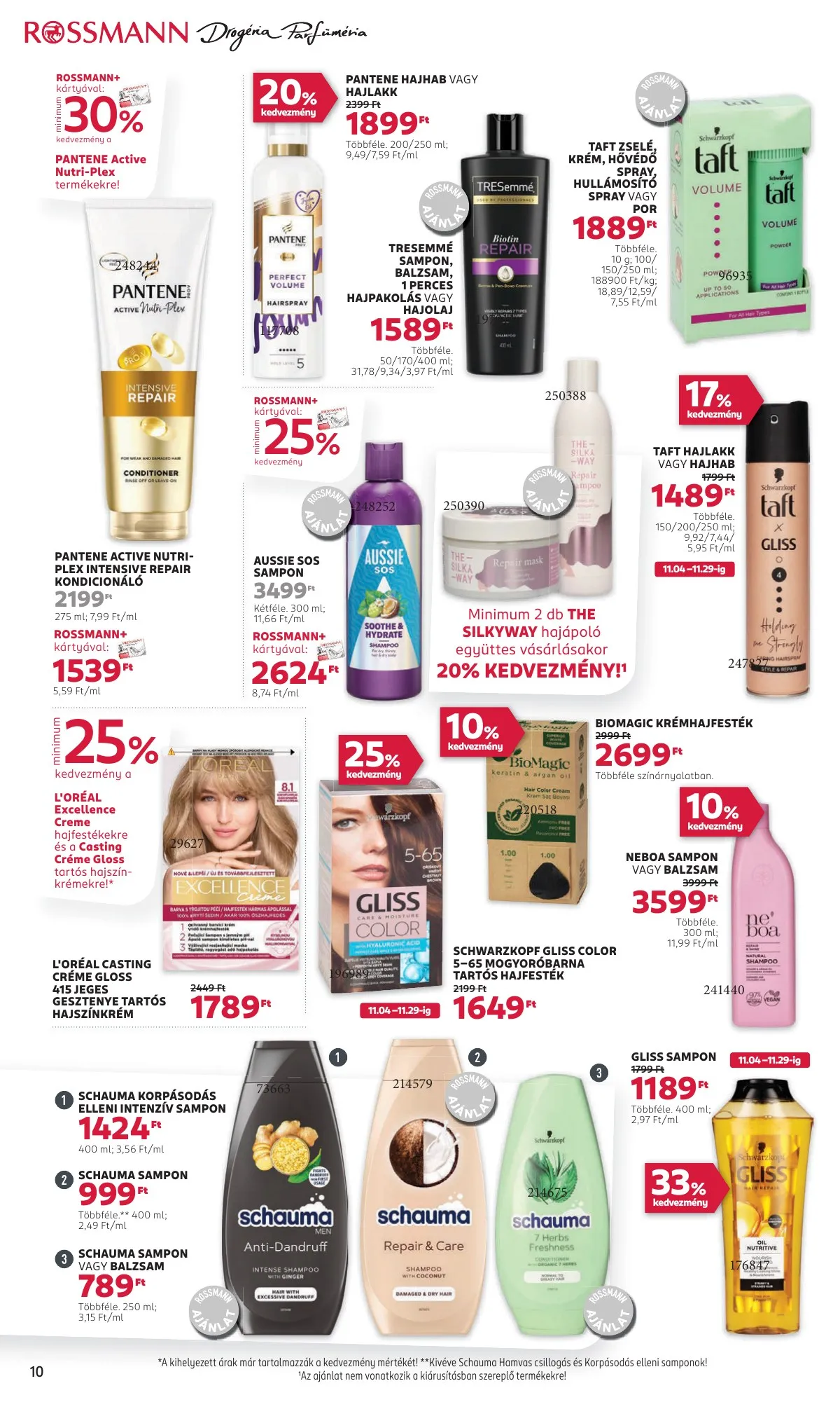 Rossmann akciós újság 11.18–11.29 – 10. oldal