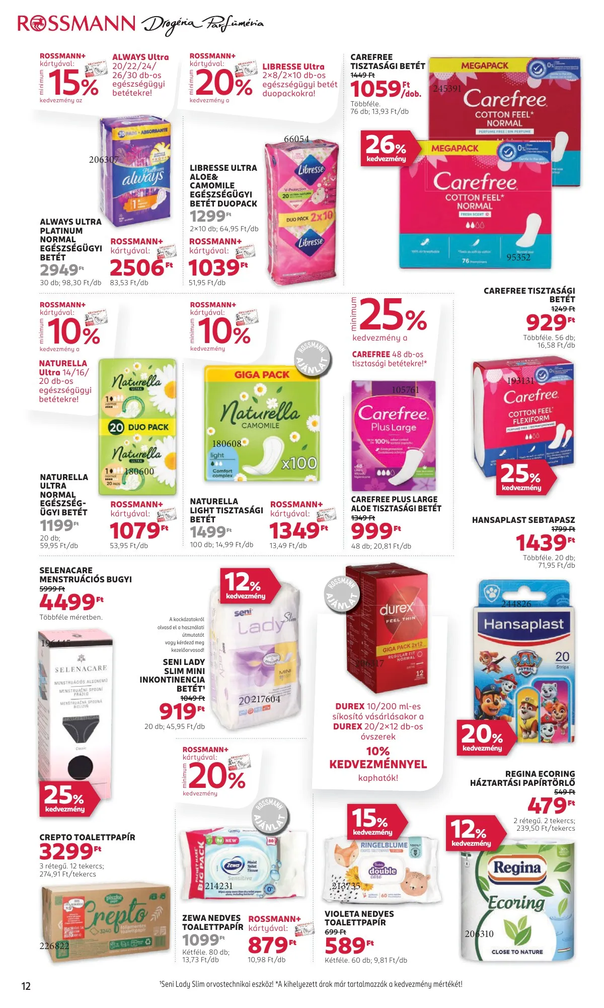Rossmann akciós újság 11.18–11.29 – 12. oldal