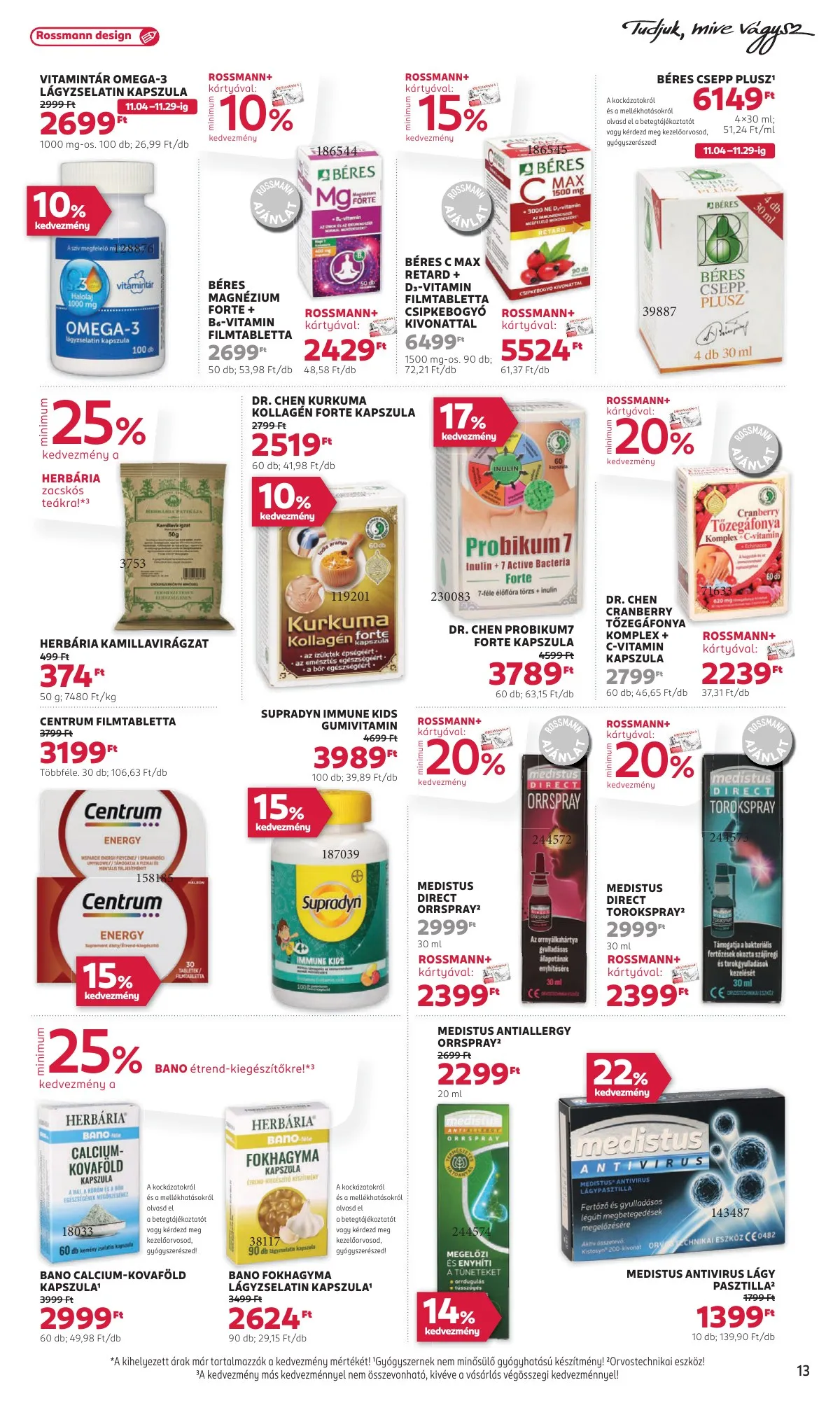 Rossmann akciós újság 11.18–11.29 – 13. oldal