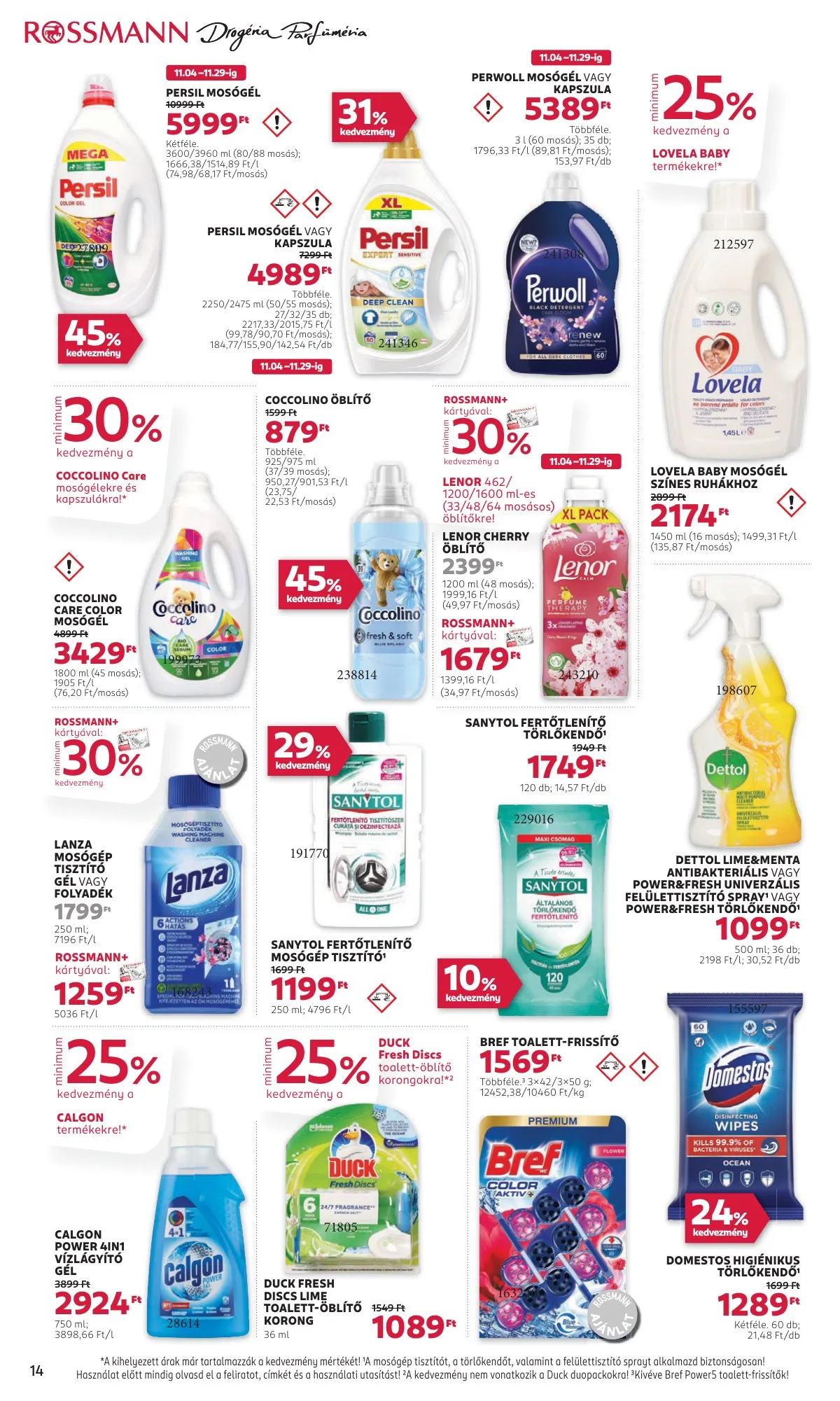 Rossmann akciós újság 11.18–11.29 – 16. oldal