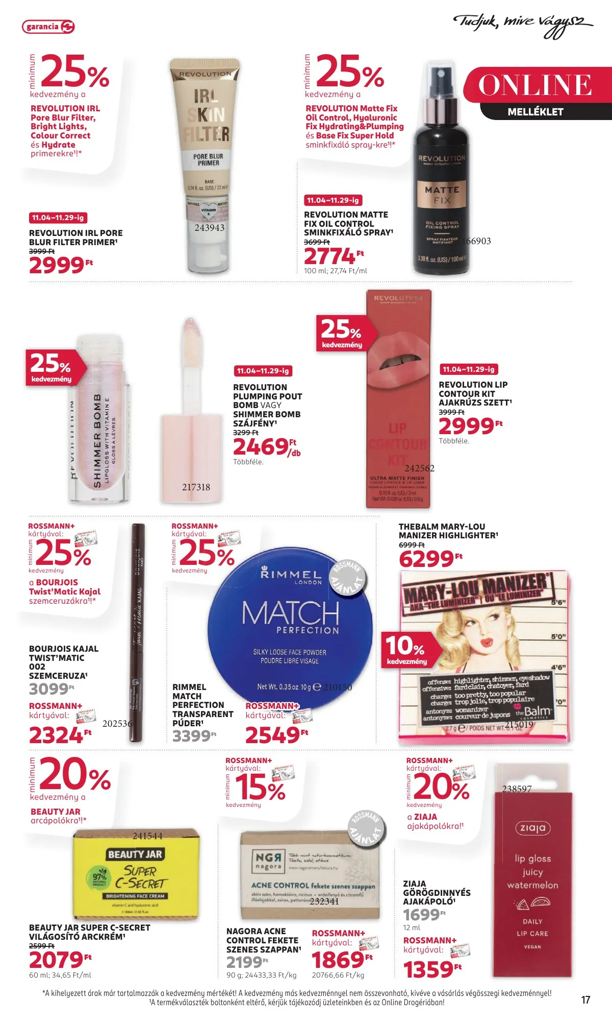 Rossmann akciós újság 11.18–11.29 – 19. oldal