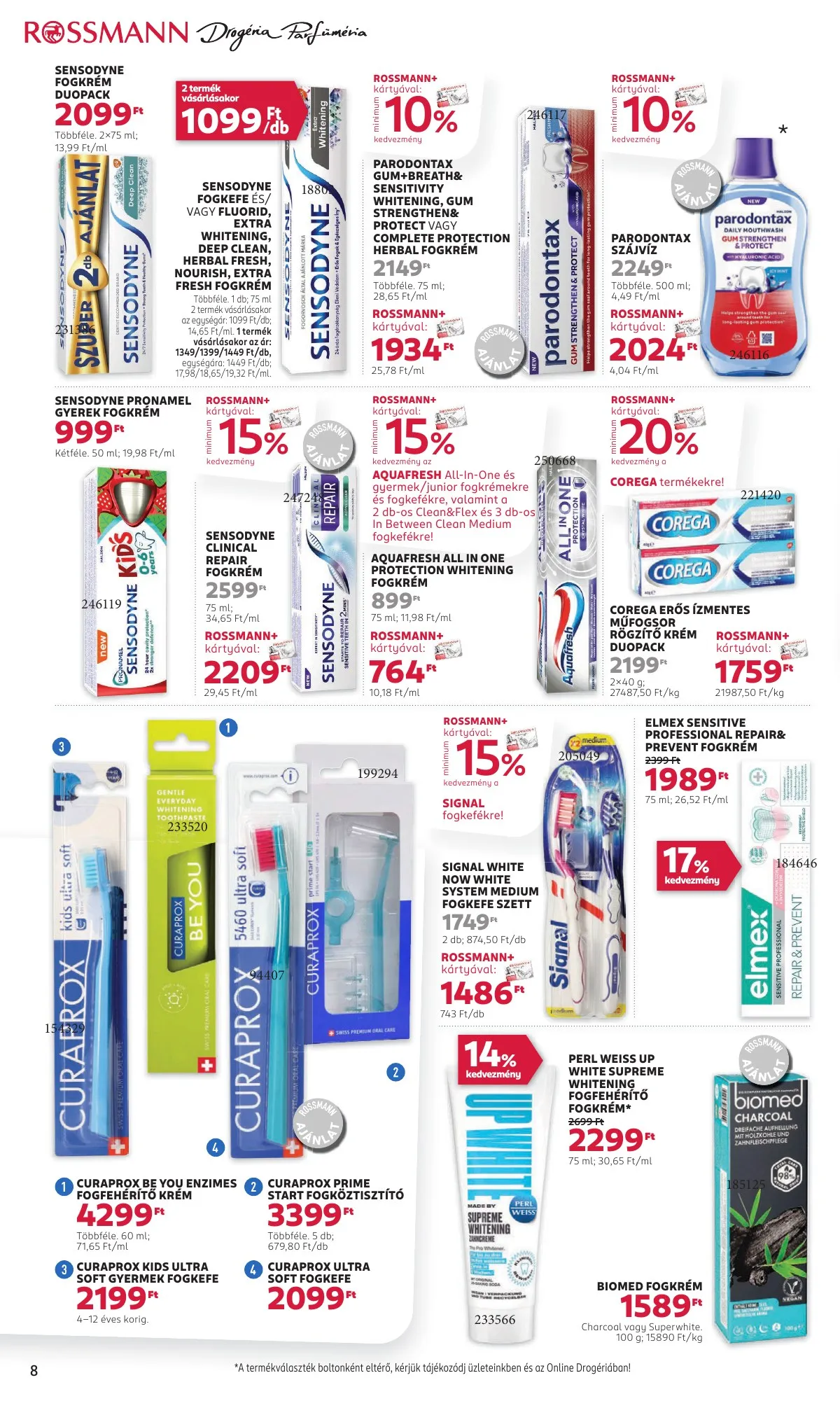Rossmann akciós újság 11.18–11.29 – 8. oldal