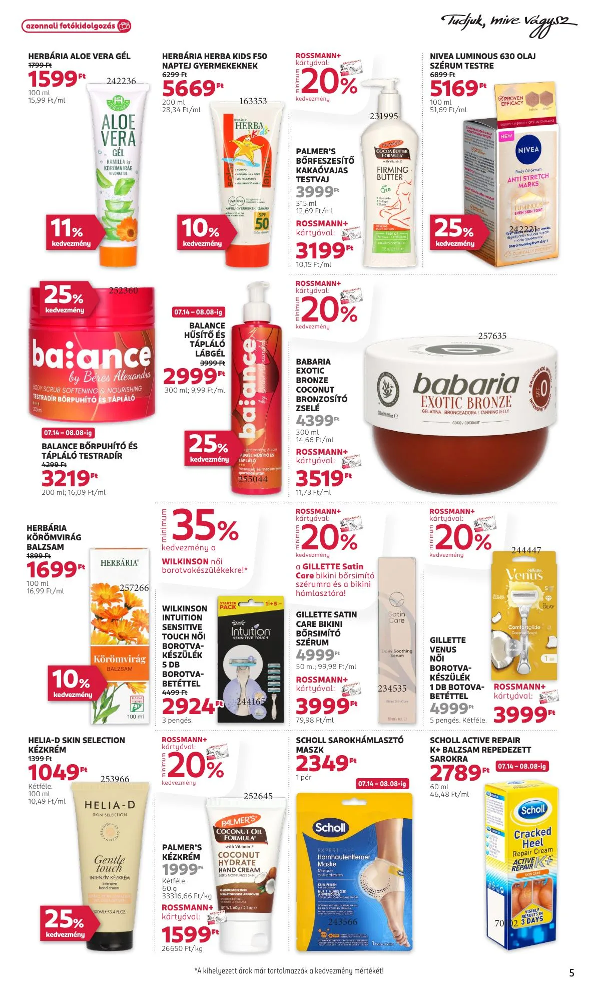 Rossmann akciós újság 07.14–07.25 – 5. oldal