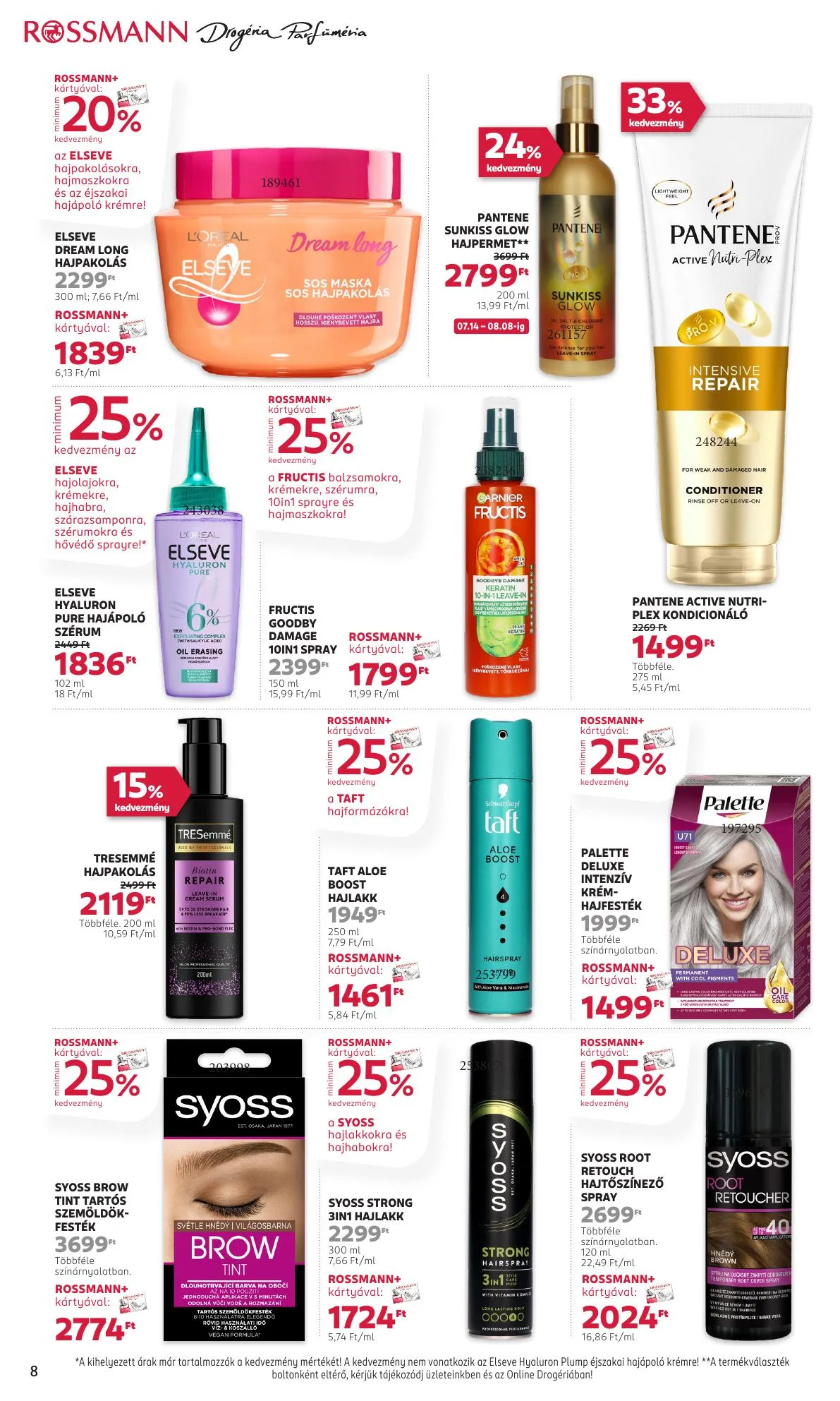Rossmann akciós újság 07.14–07.25 – 8. oldal