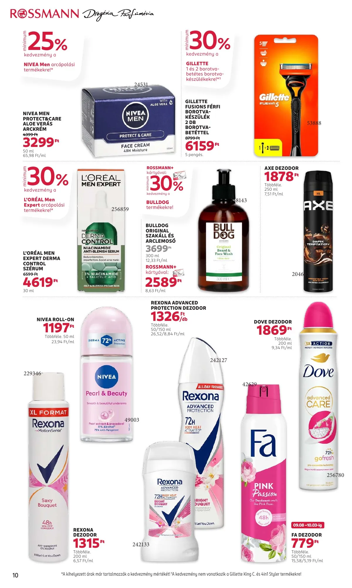 Rossmann akciós újság 09.08–09.19 – 10. oldal