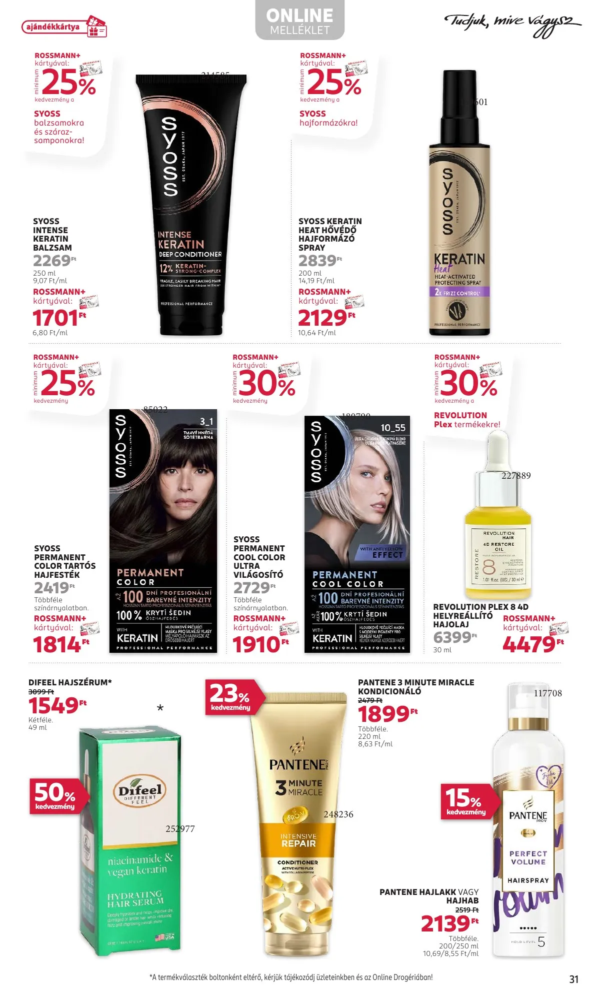 Rossmann akciós újság 09.08–09.19 – 33. oldal