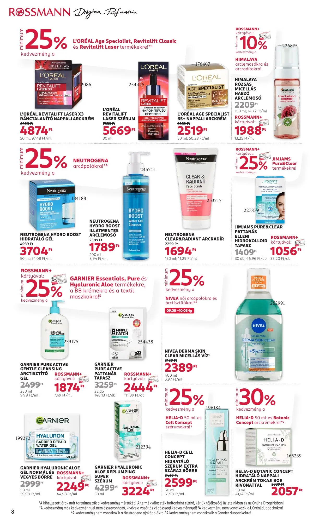 Rossmann akciós újság 09.08–09.19 – 8. oldal