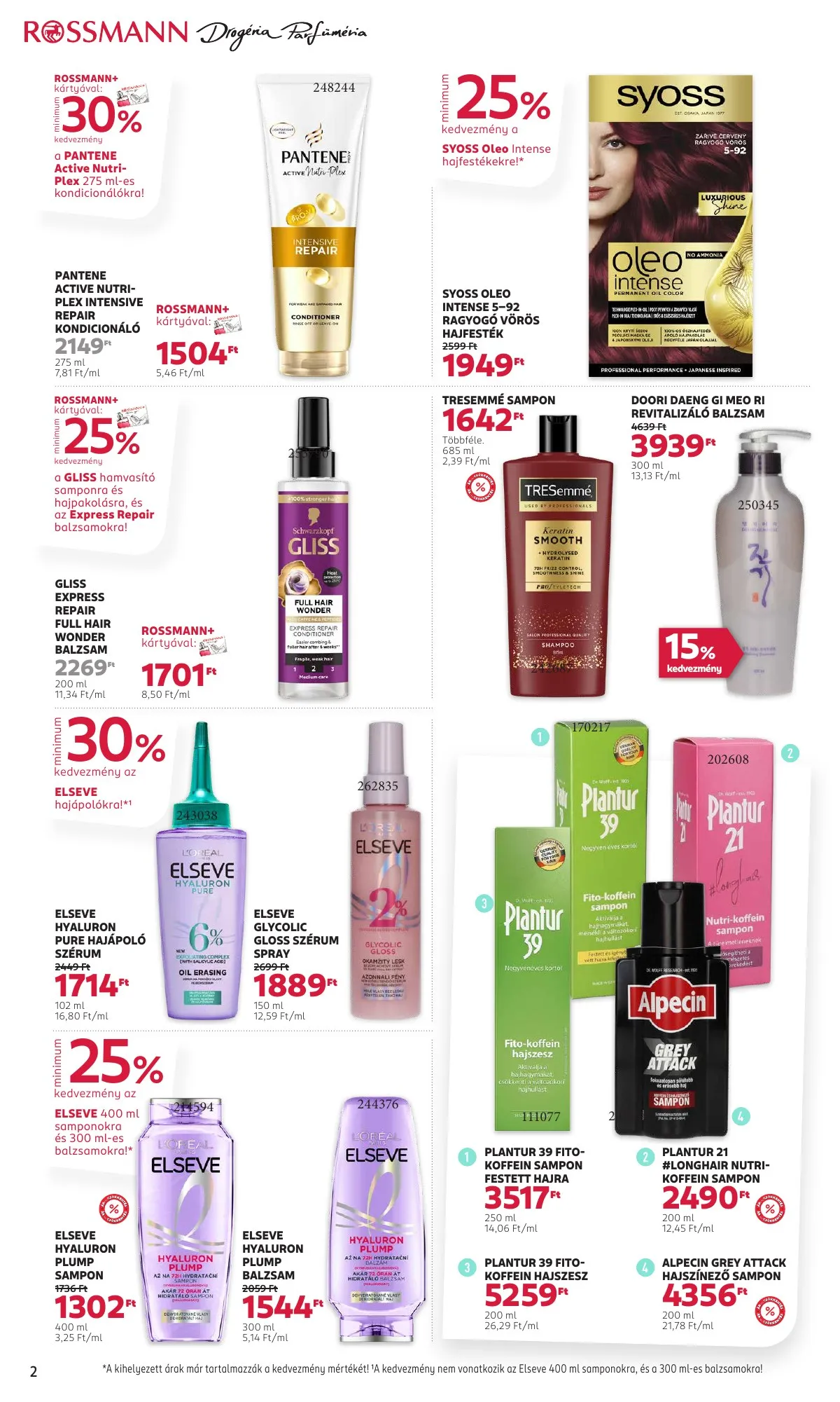 Rossmann akciós újság 10.20–10.31 – 2. oldal