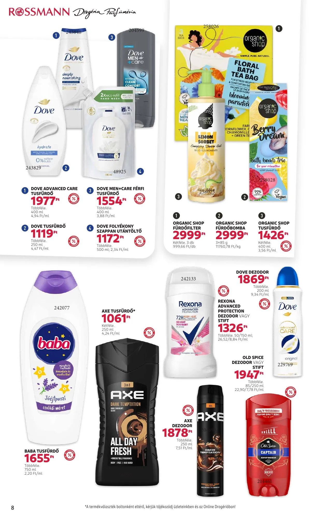 Rossmann akciós újság 10.20–10.31 – 8. oldal