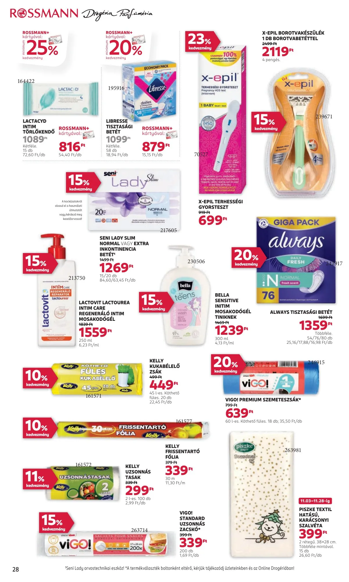 Rossmann akciós újság 11.03–11.14 – 30. oldal