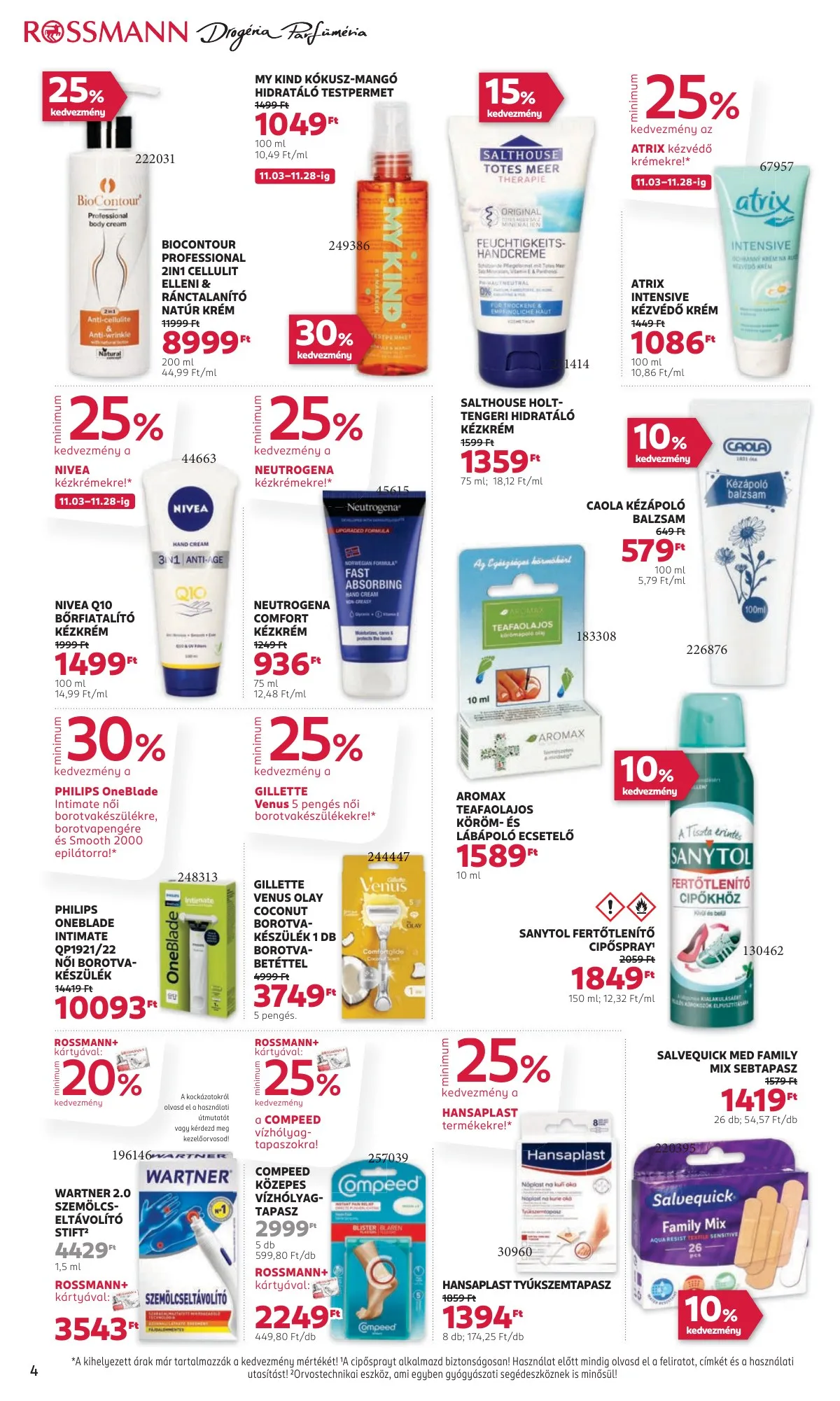 Rossmann akciós újság 11.03–11.14 – 4. oldal