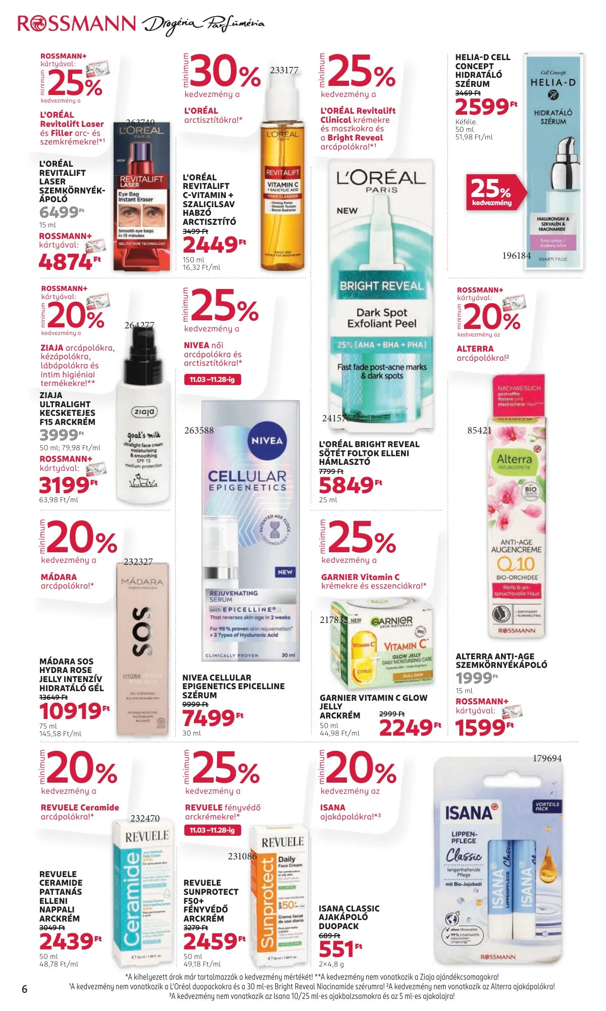 Rossmann akciós újság 11.17–11.28 – 6. oldal