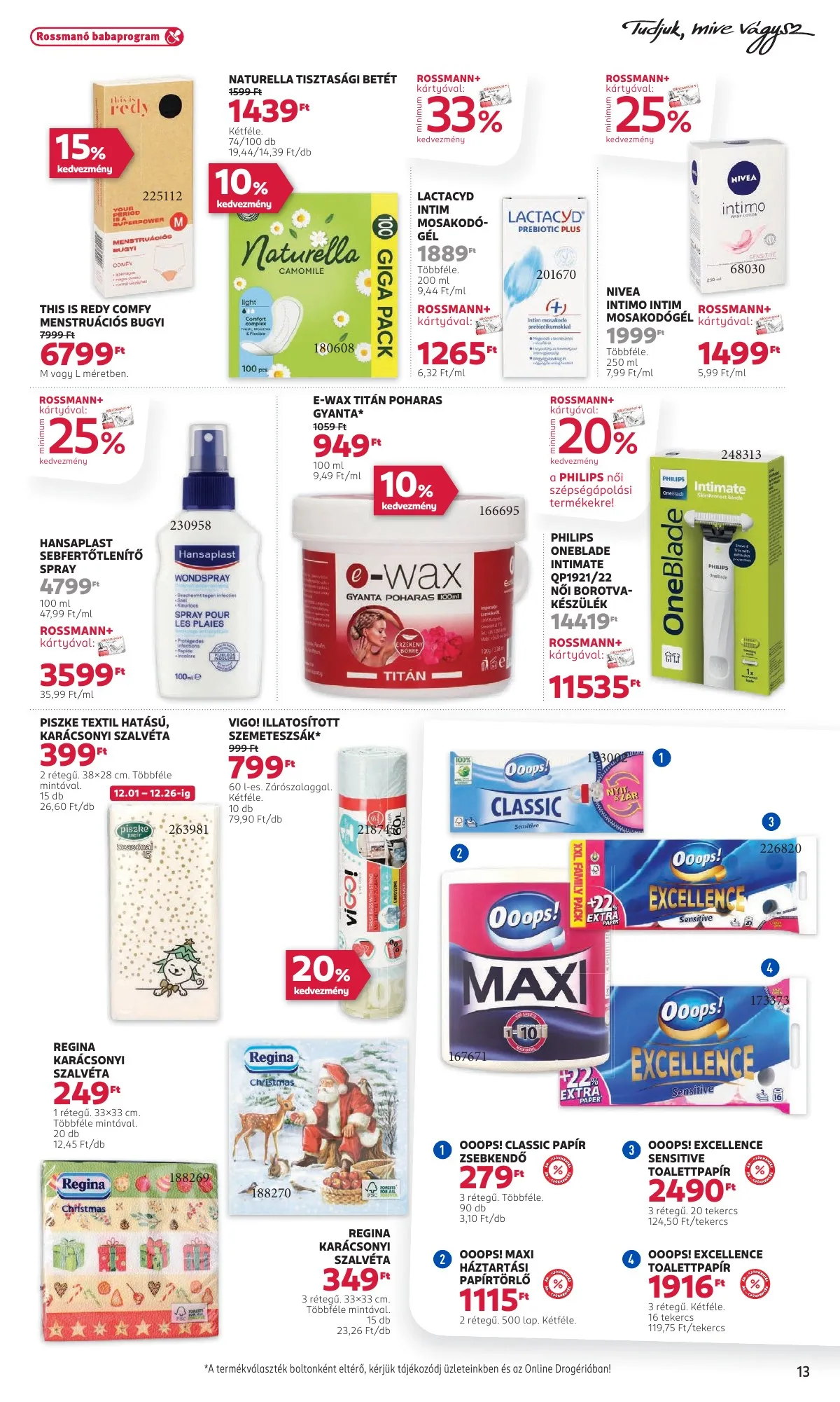 Rossmann akciós újság 12.01–12.12 – 15. oldal