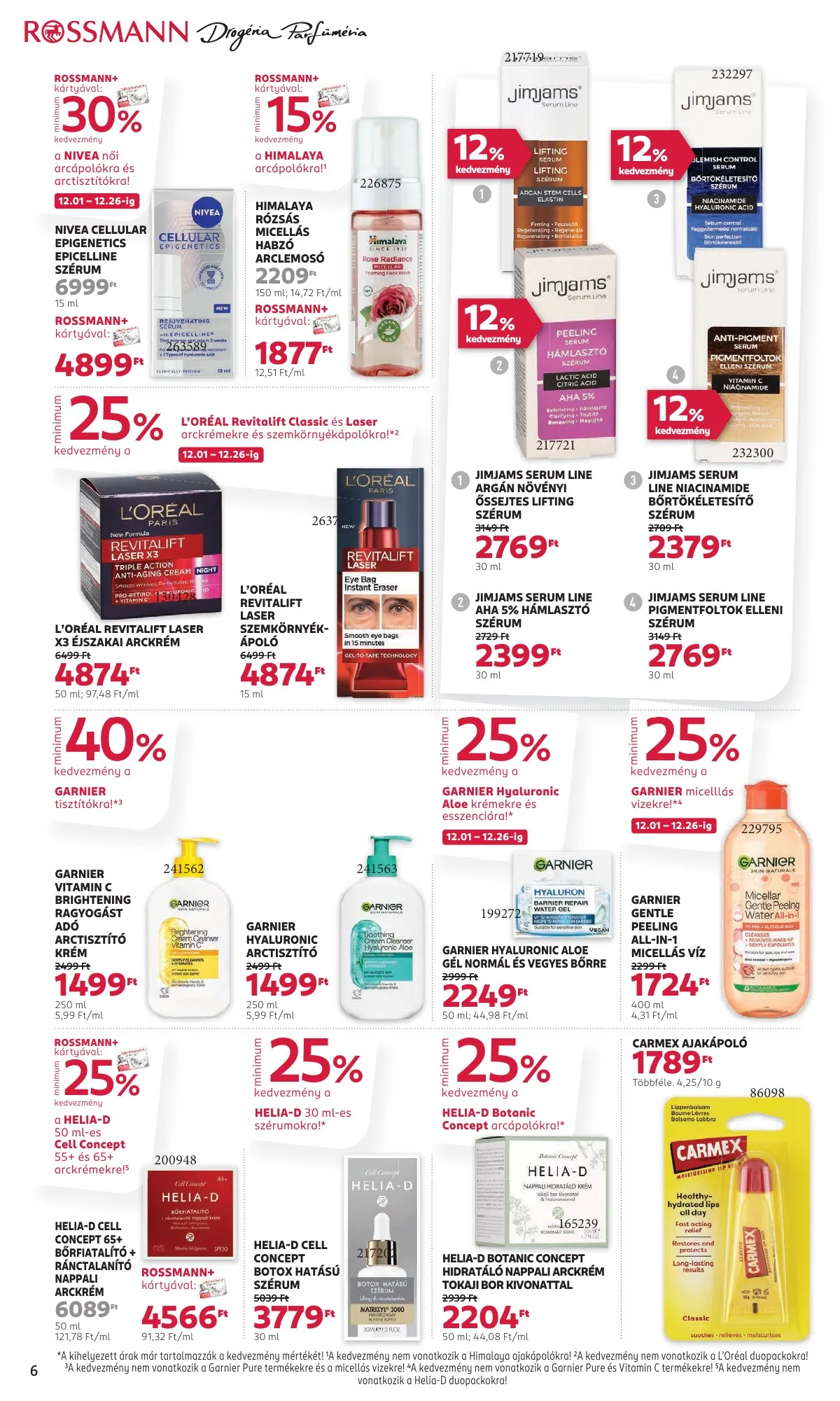Rossmann akciós újság 12.01–12.12 – 6. oldal