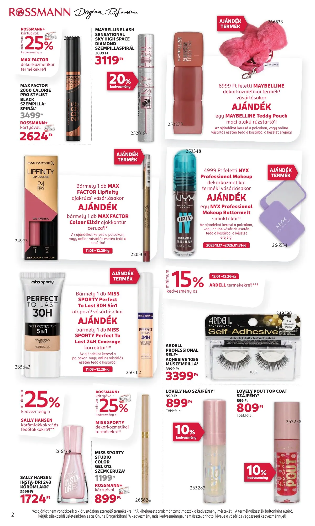Rossmann akciós újság 12.15–12.26 – 2. oldal