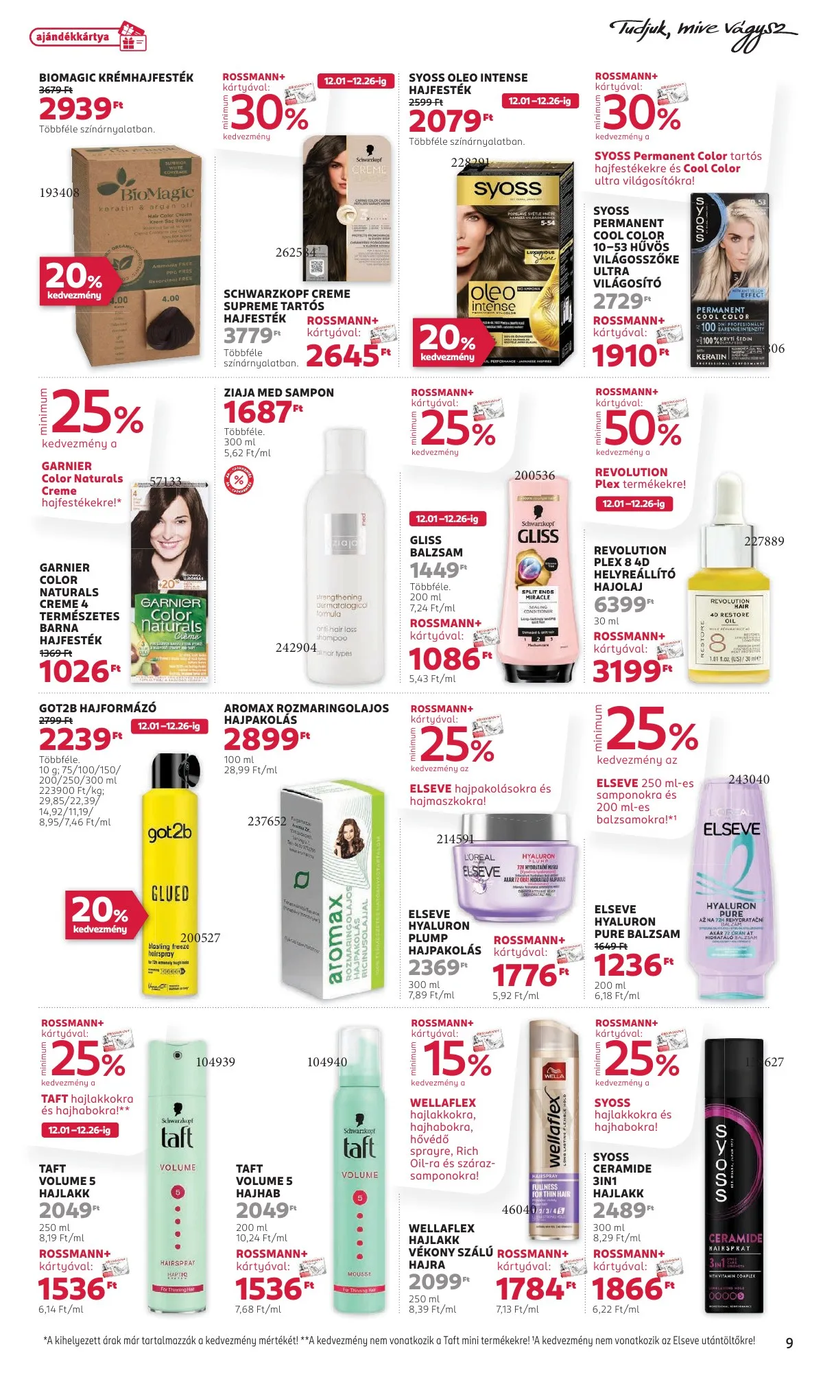 Rossmann akciós újság 12.15–12.26 – 9. oldal