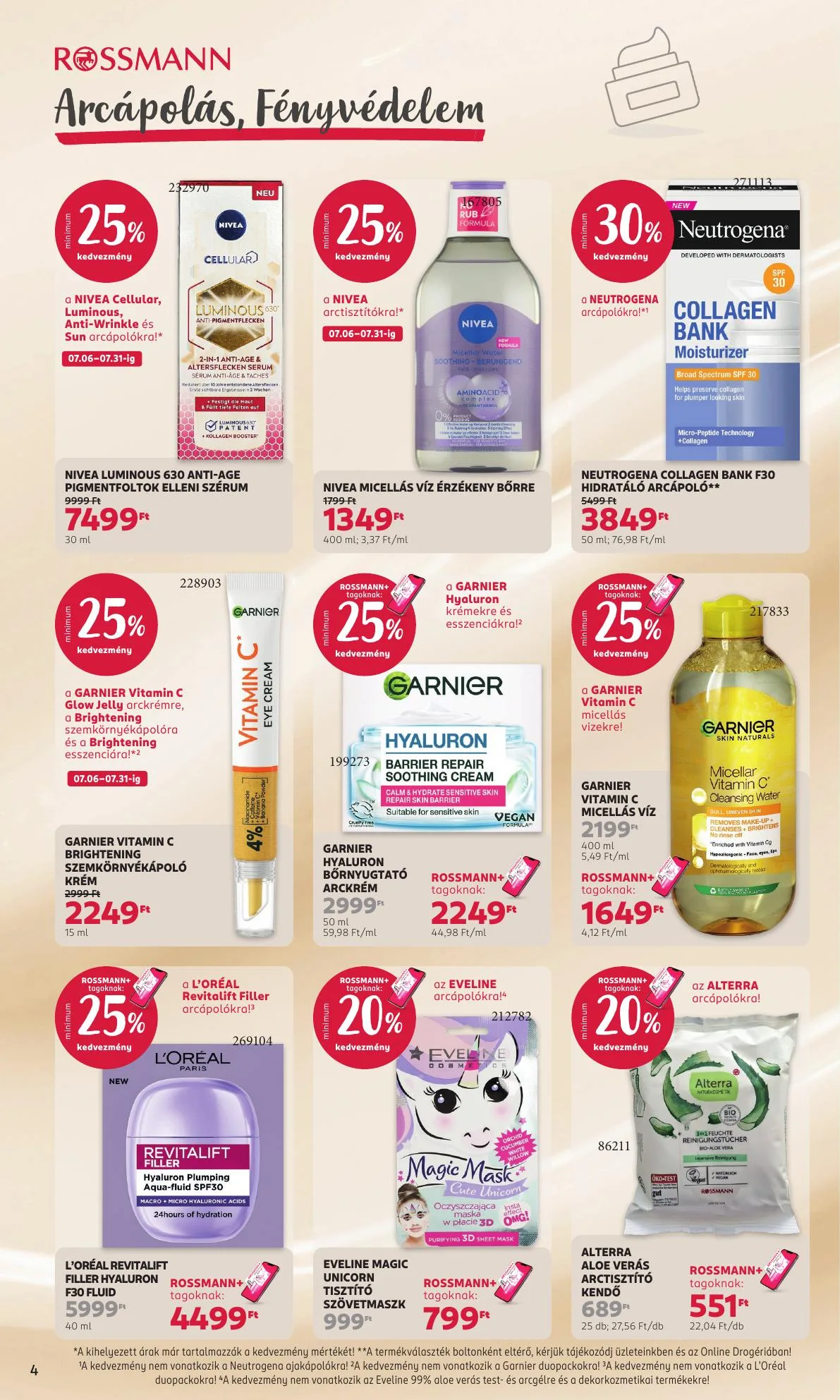 Rossmann akciós újság 07.06–07.17 – 4. oldal