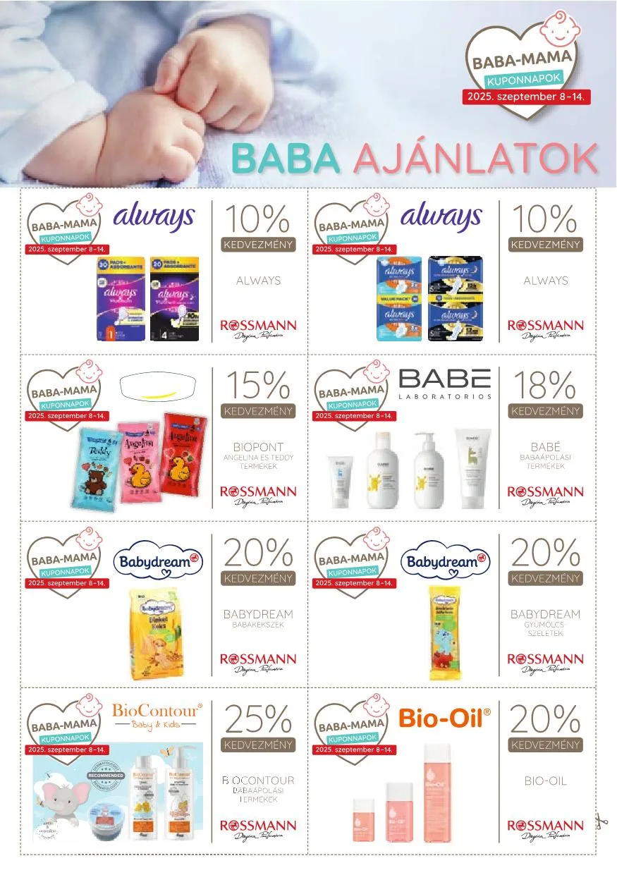 Rossmann akciós újság Baba mama 09.08–09.14 – 11. oldal