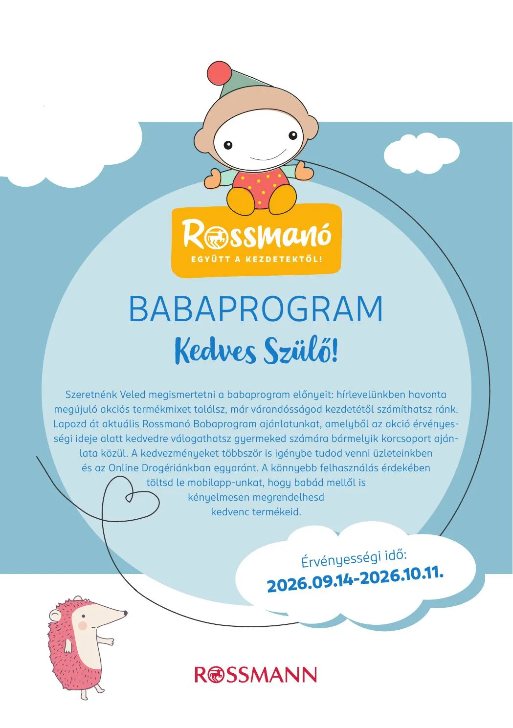 Rossmann akciós újság Baba 09.14–10.11