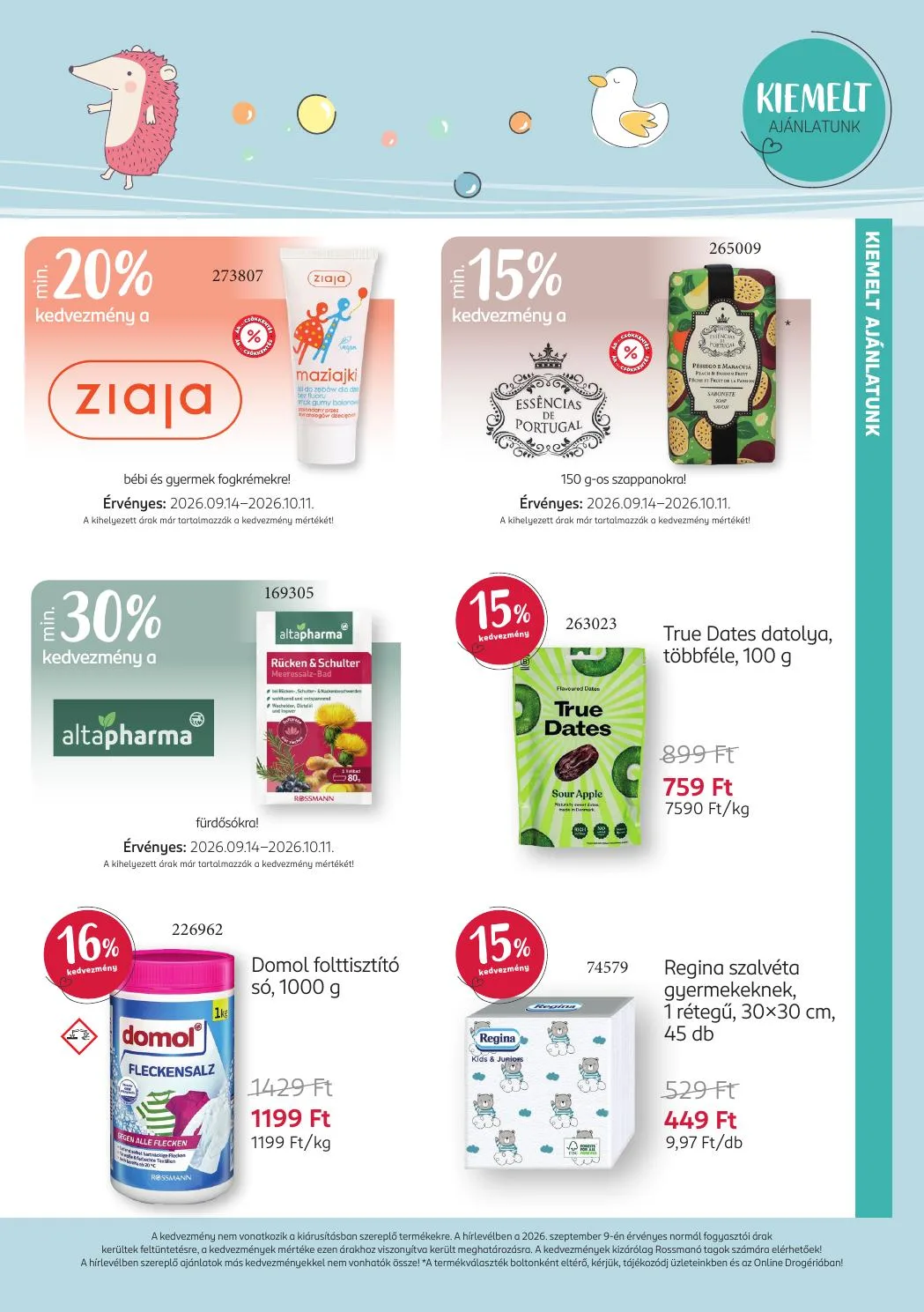 Rossmann akciós újság Baba 09.14–10.11 – 4. oldal