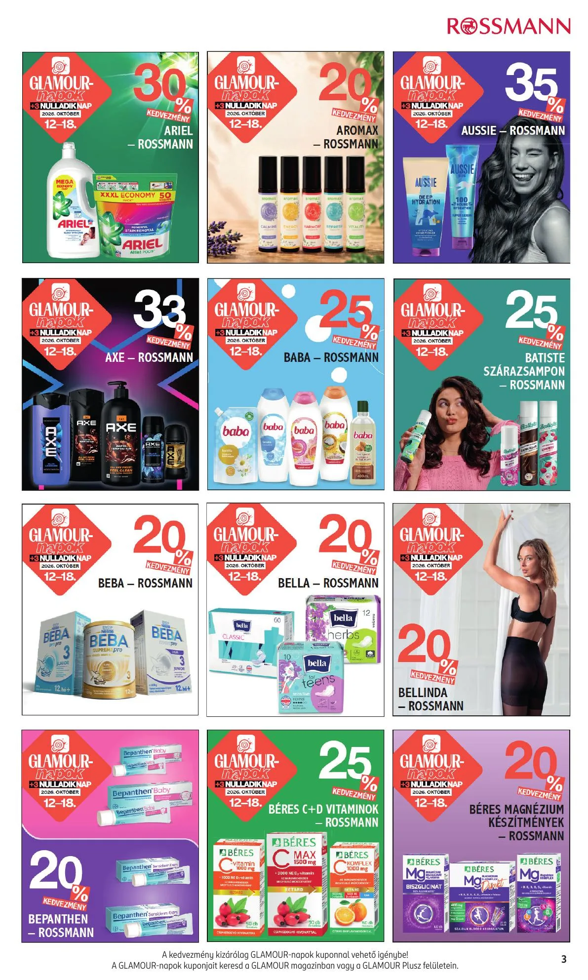 Rossmann akciós újság Egyeb 10.12–10.18 – 3. oldal