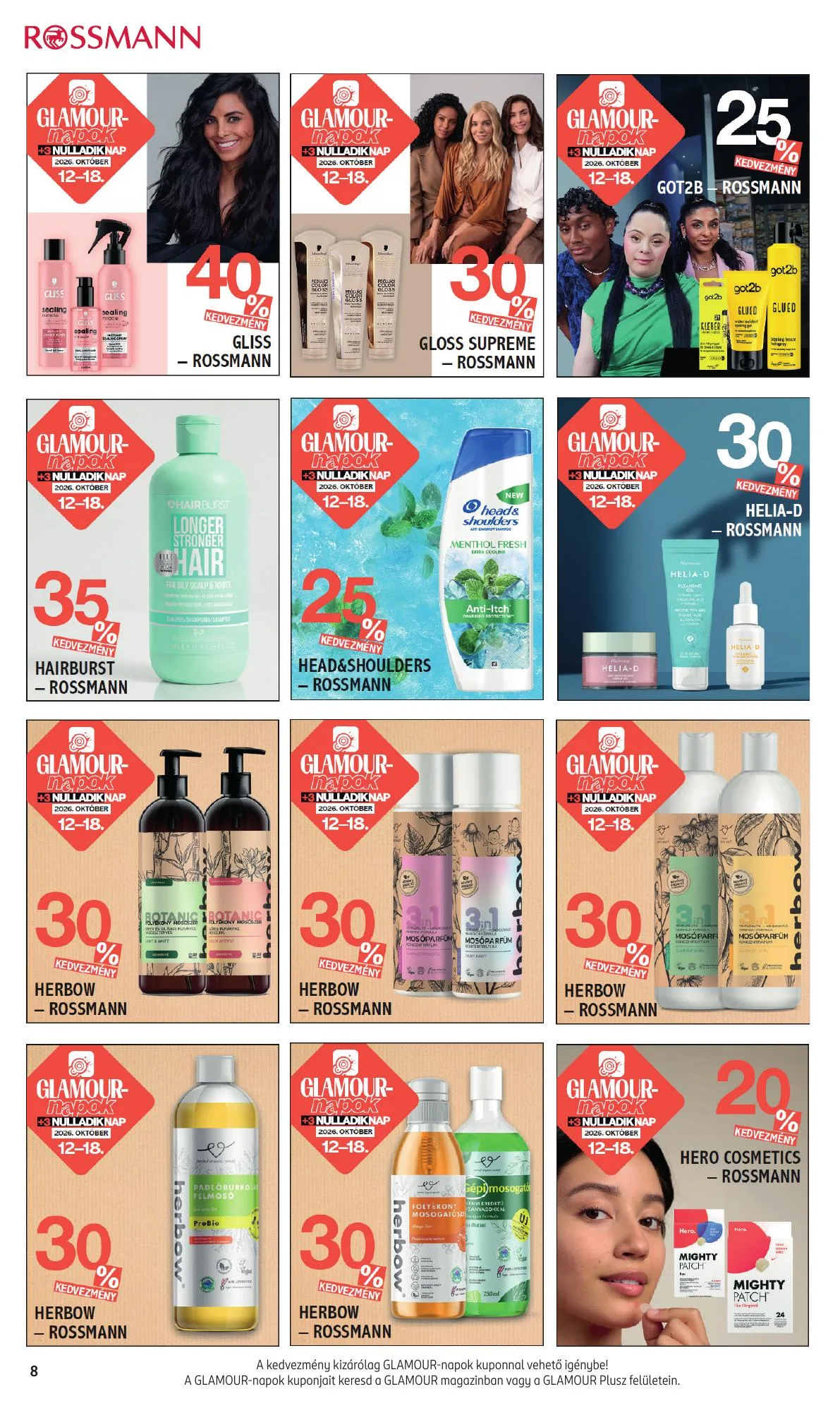 Rossmann akciós újság Egyeb 10.12–10.18 – 8. oldal