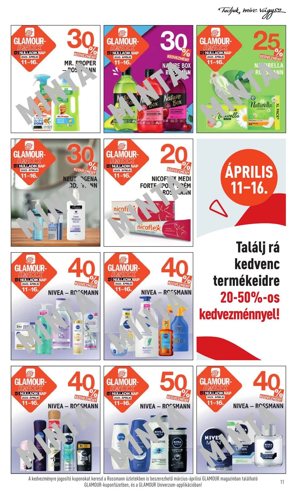 Rossmann akciós újság Glamour kuponok 04.11–04.16 – 11. oldal